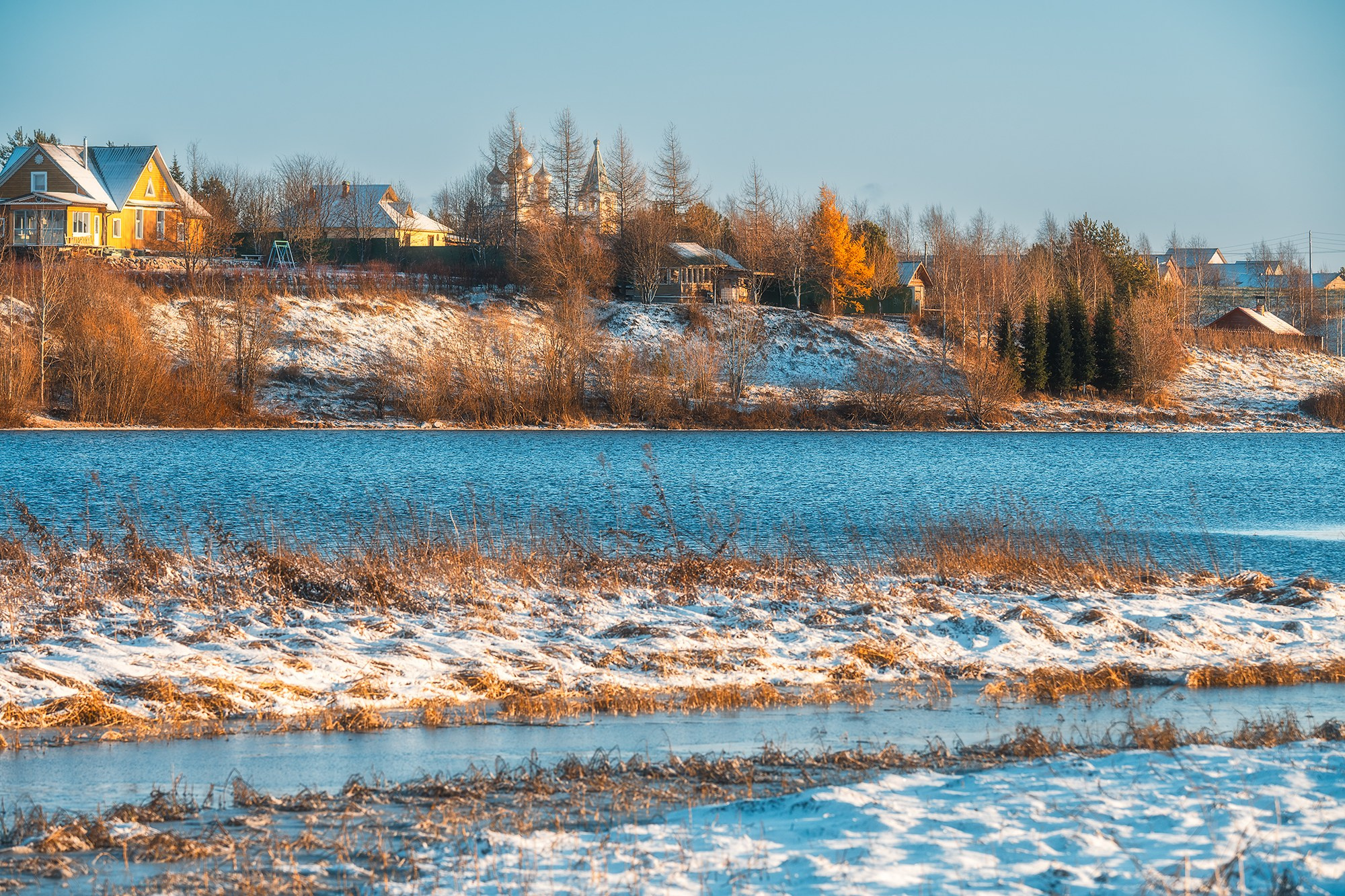 Предзимье в Матигорах. Аэросъемка в Архангельске, Александр Ермолин