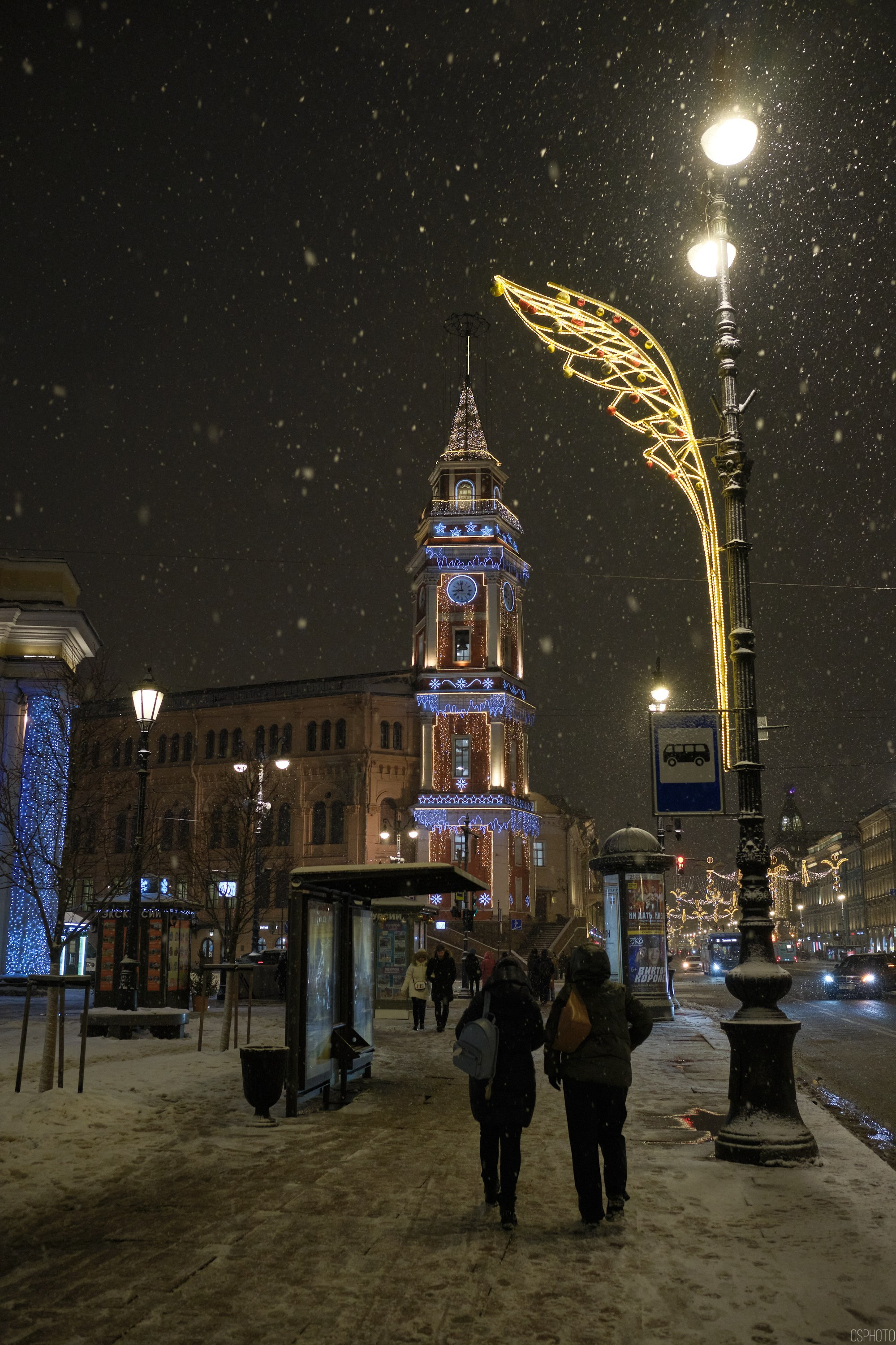 Снег и туман в Санкт-Петербурге. Фотографъ Сергѣевъ. Поймать мгновеніе