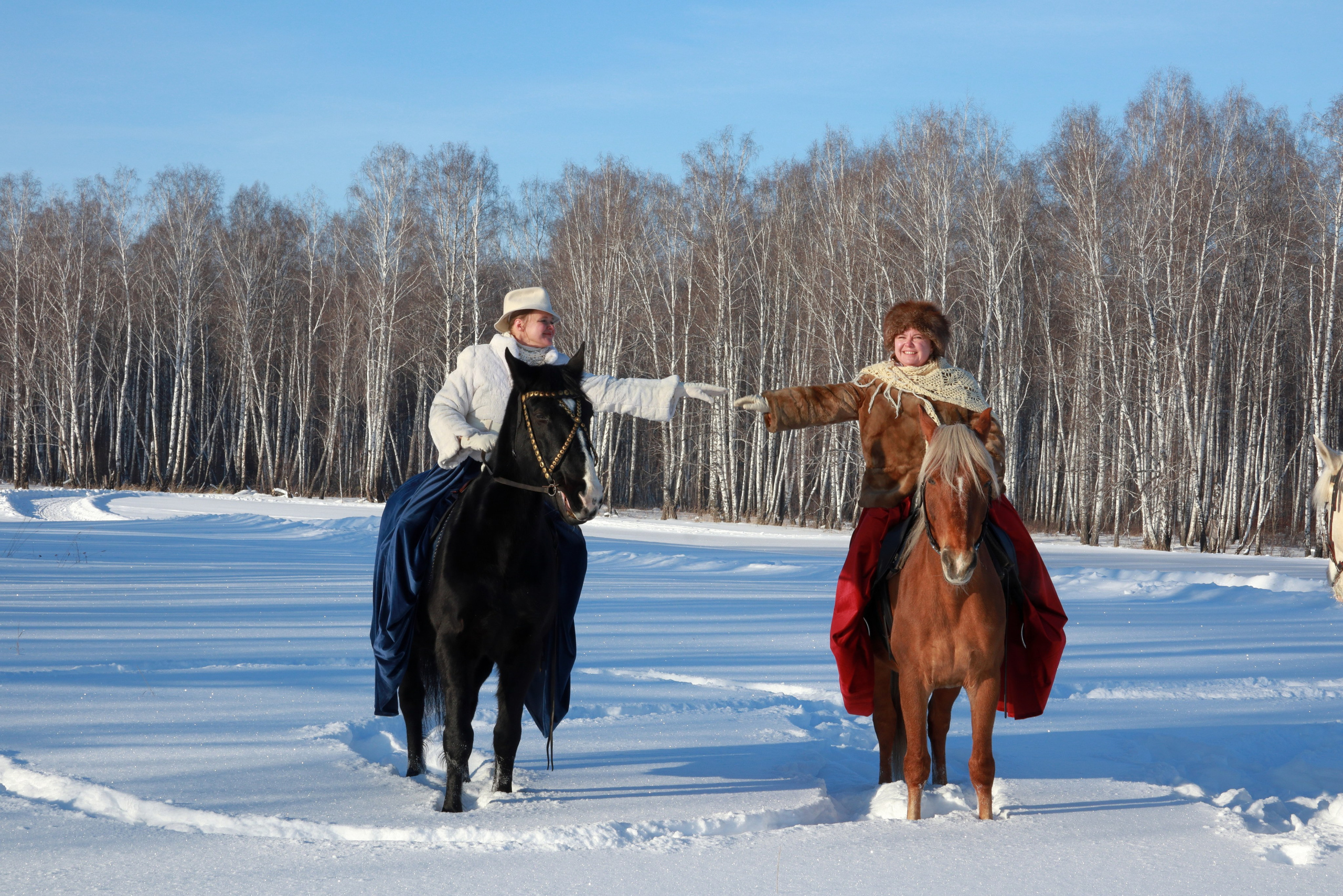 Зимняя конная охота. Фотохудожник Светлана Финадеева. Челябинск