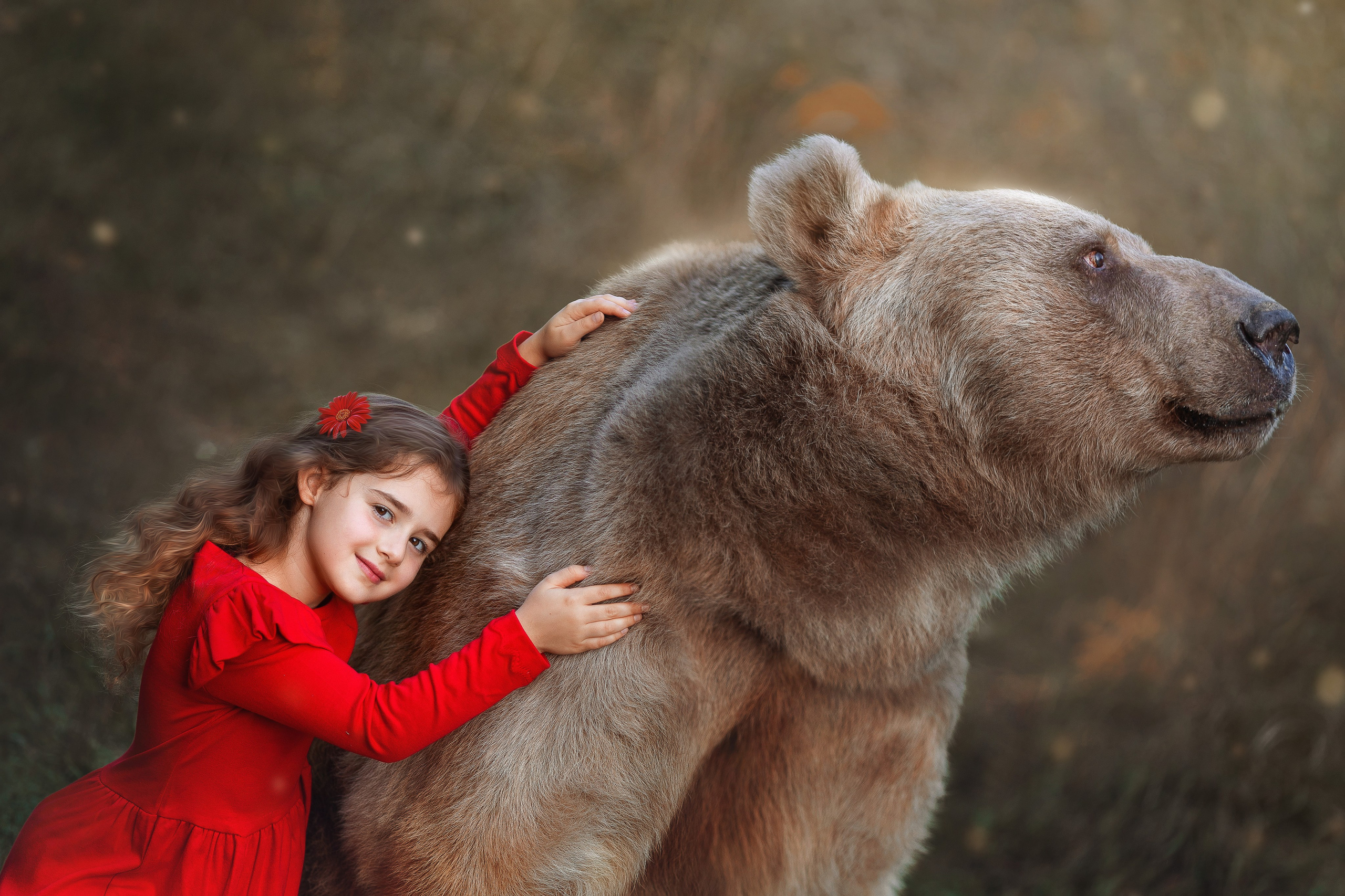 Фотосессия с медведем. Фотограф Лия Милк | Москва, Подмосковье