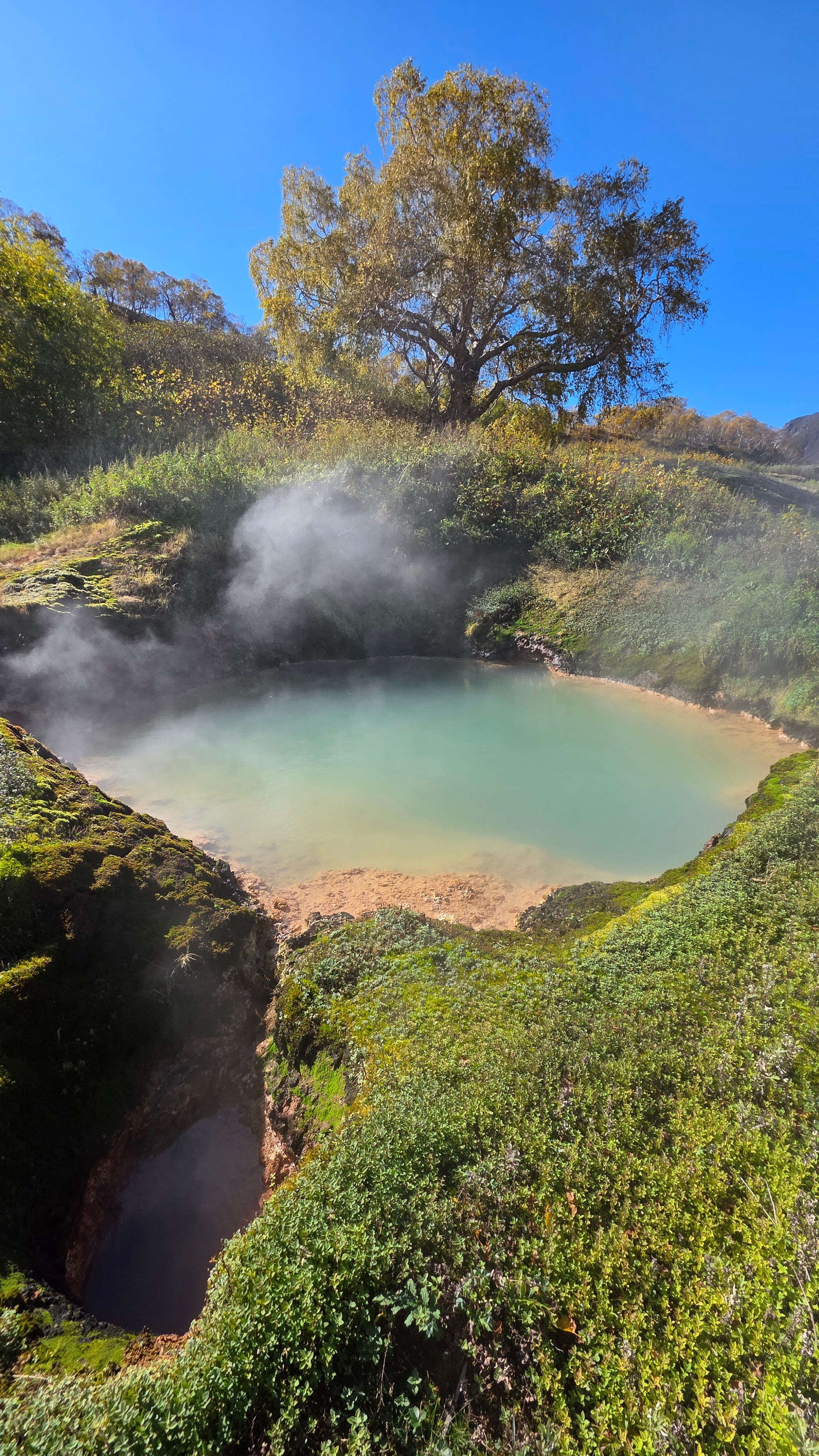 Вертолетная экскурсия в Долину гейзеров, кальдеру вулкана Узон и Налычевские горячие источники. Экскурсионные туры по Камчатке