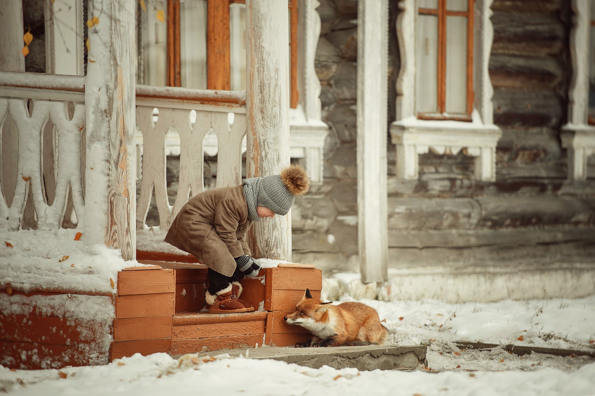 Зимние съемки с животными. Детский и семейный фотограф Склярова Екатерина