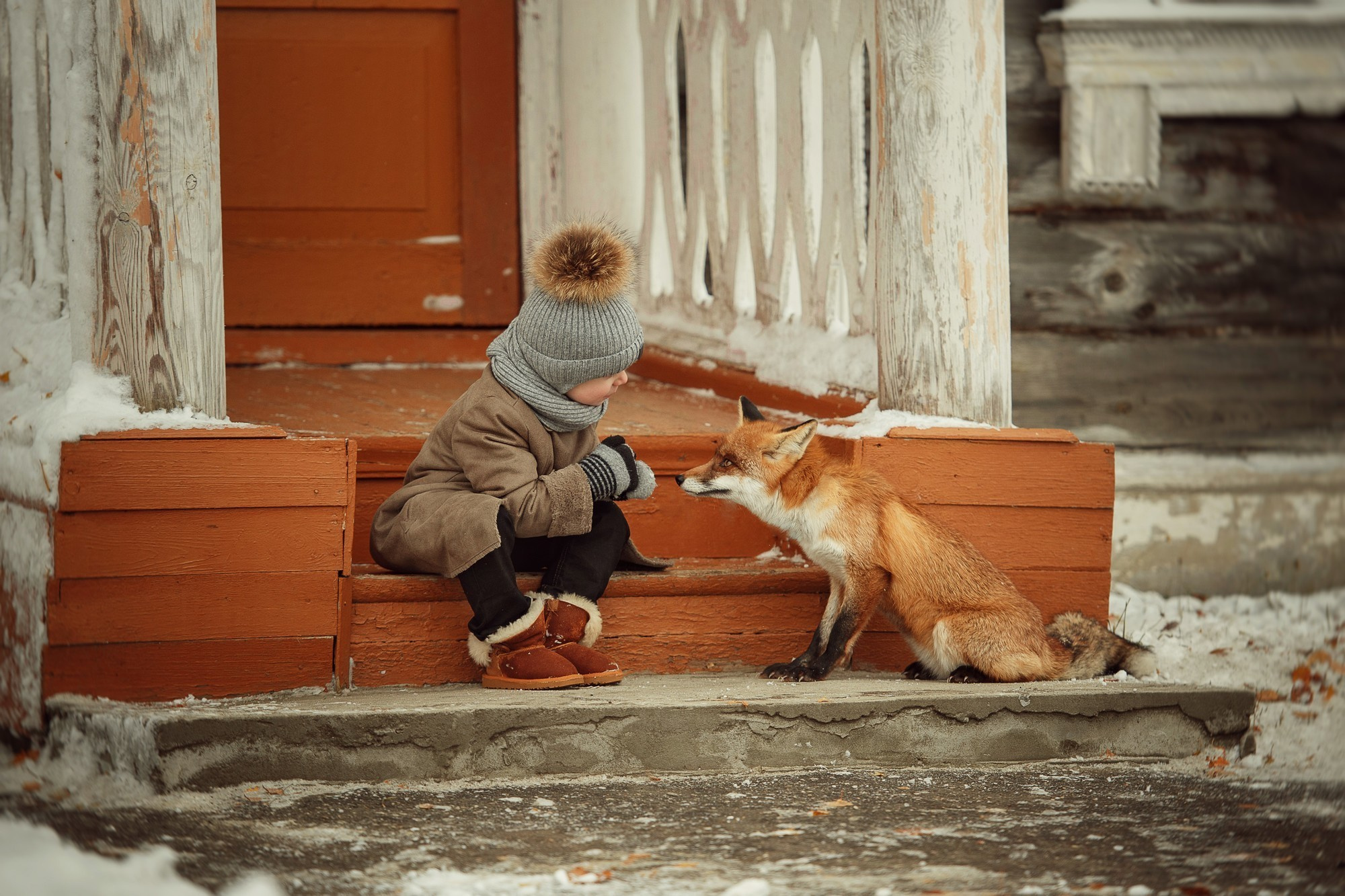 Зимние съемки с животными. Детский и семейный фотограф Склярова Екатерина