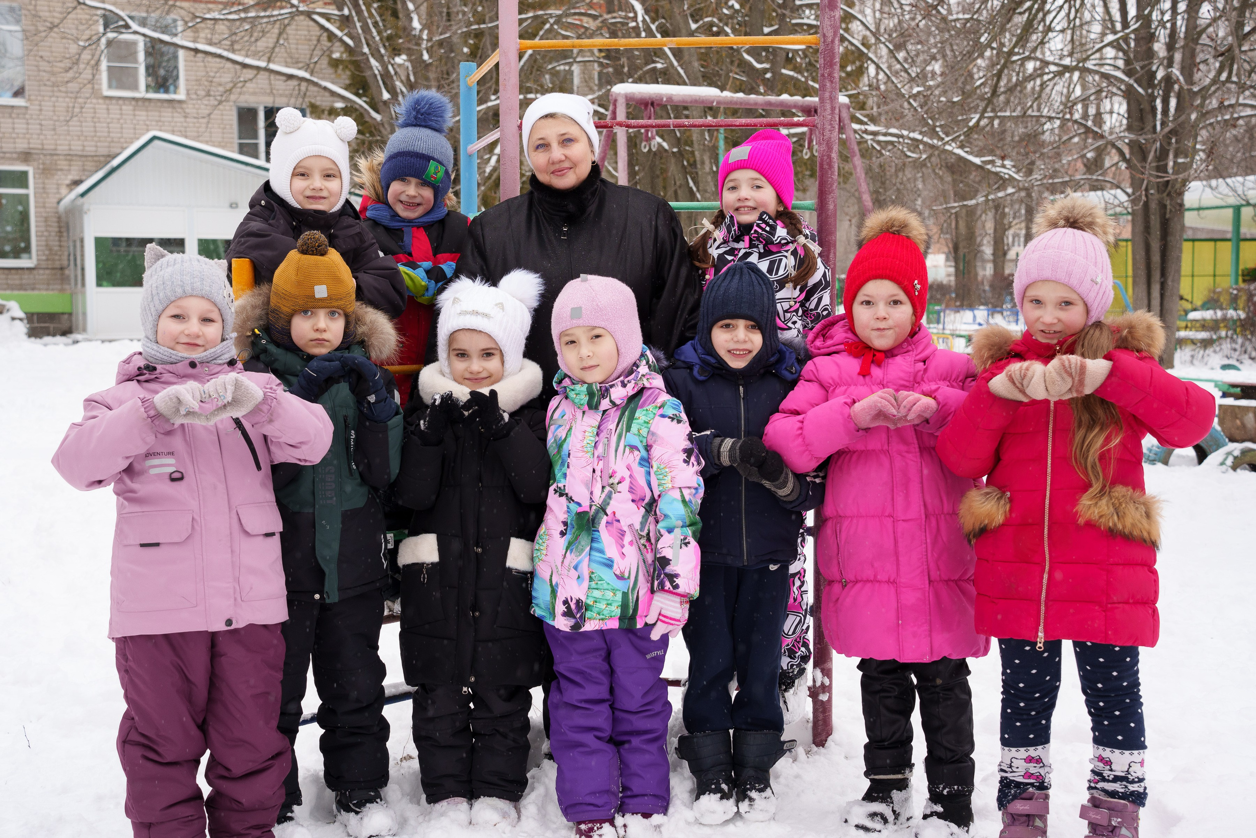 Съемка прогулки в детском саду