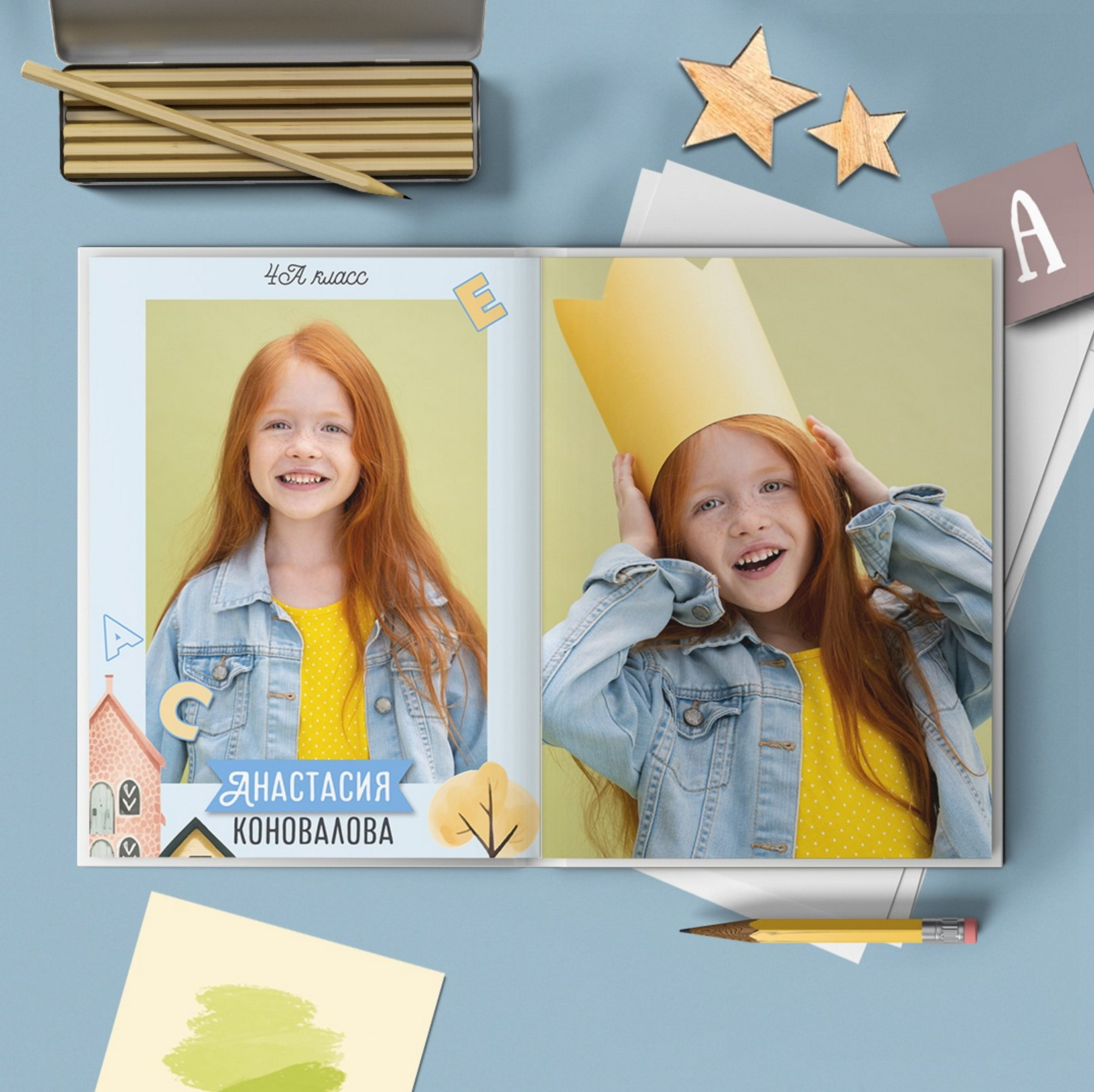 Дизайны школьных фотокниг и фотоальбомов
