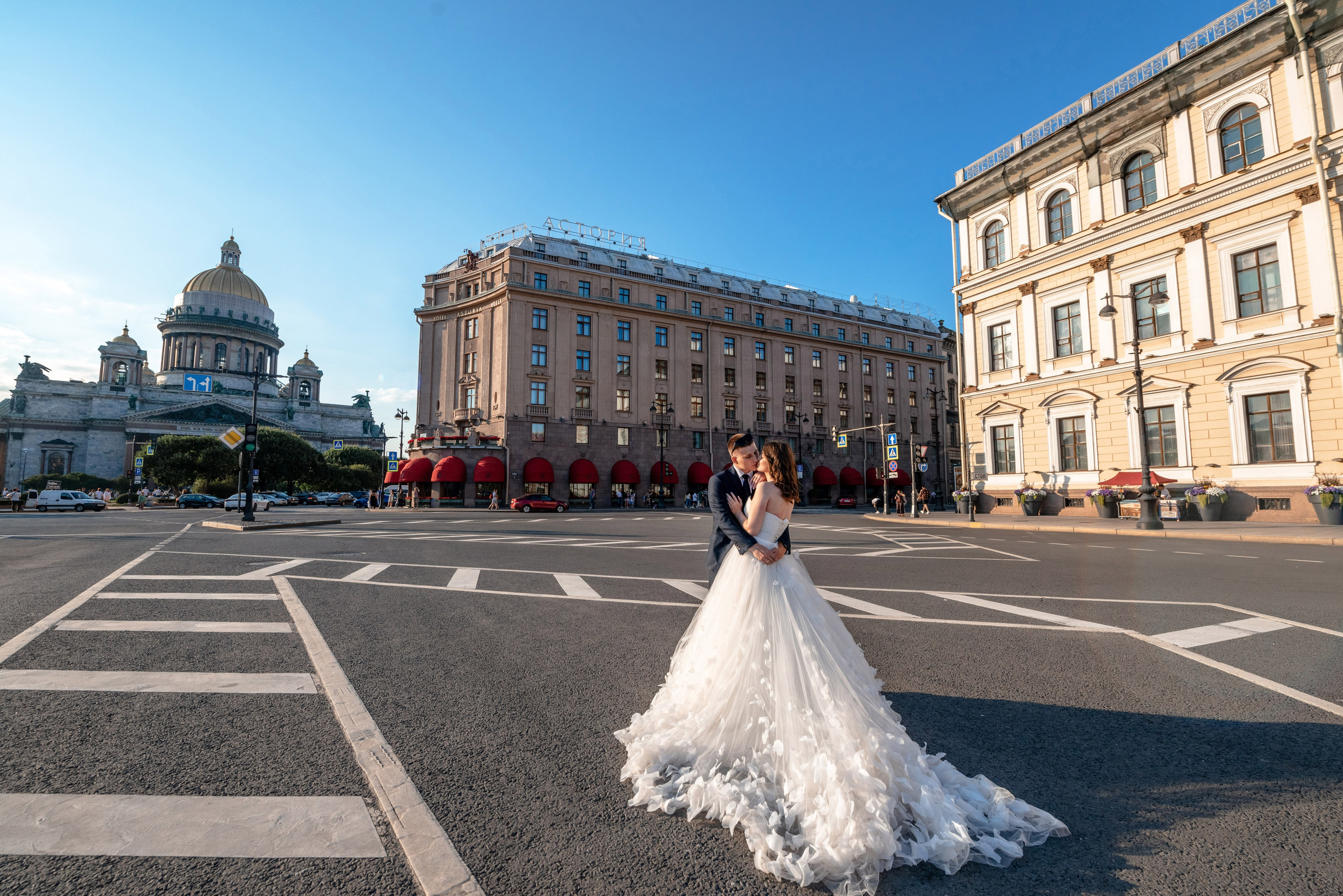 Зажигательная и динамичная свадебная фотосессия Анастасии и Максима. Портретный, семейный и свадебный фотограф в Санкт-Петербурге и в Пушкине Ширяев Денис