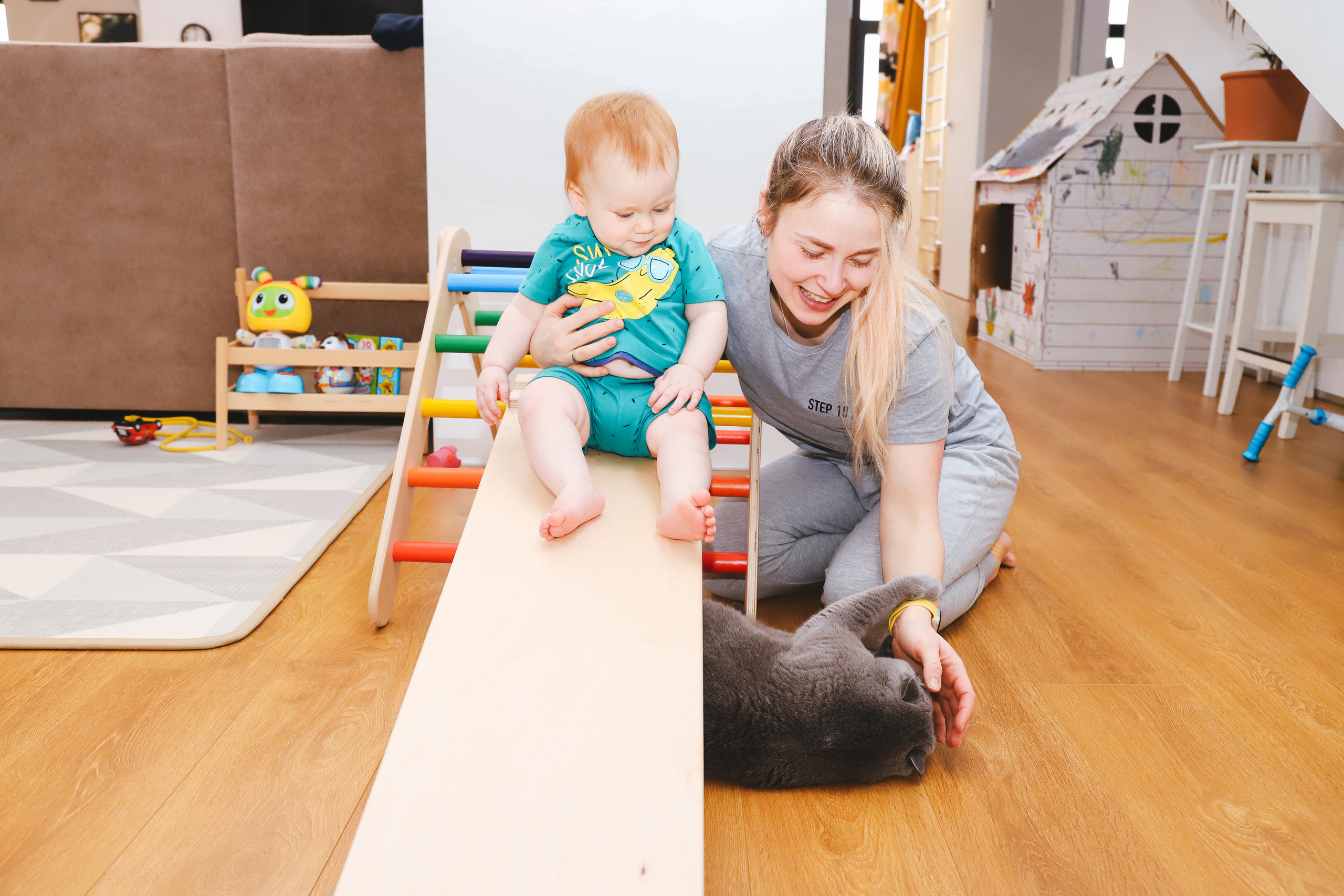 Домашняя фотосъемка Сергея, Елены и их прекрасных детей. Фотограф в Санкт-Петербурге Наталья Брилькова