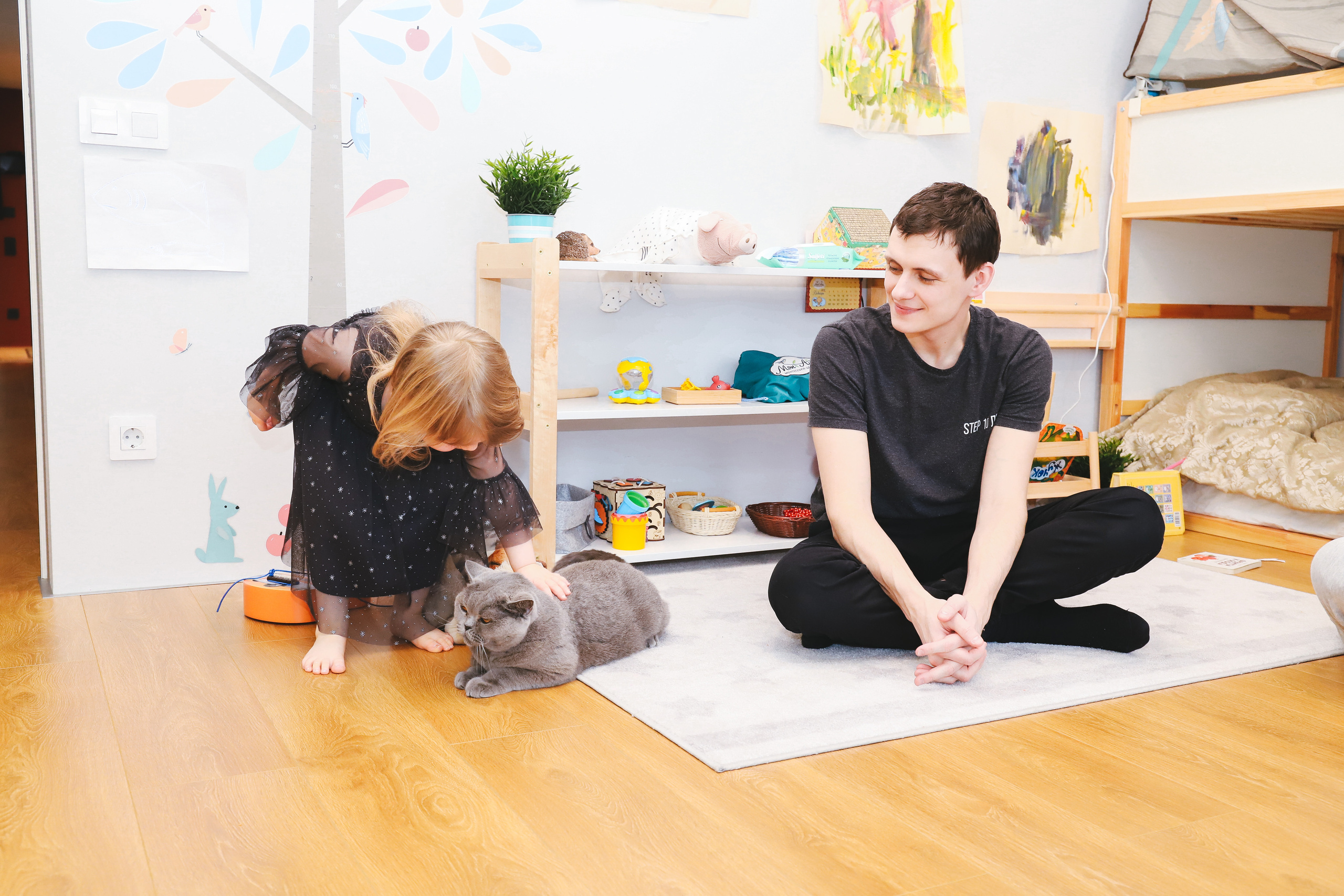 Домашняя фотосъемка Сергея, Елены и их прекрасных детей. Фотограф в Санкт-Петербурге Наталья Брилькова