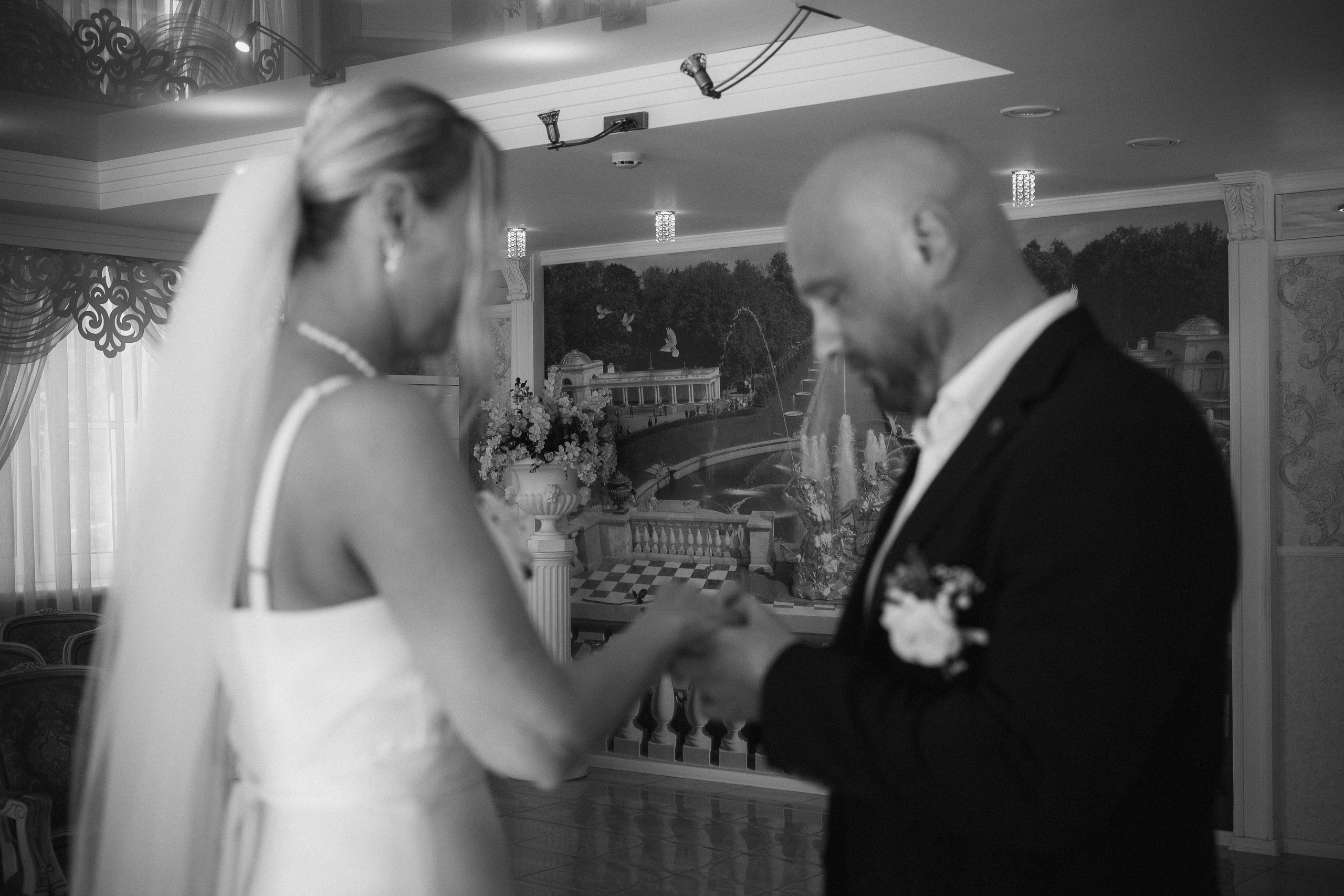 Регистрация в городе Петергоф. Свадебная фотосессия.