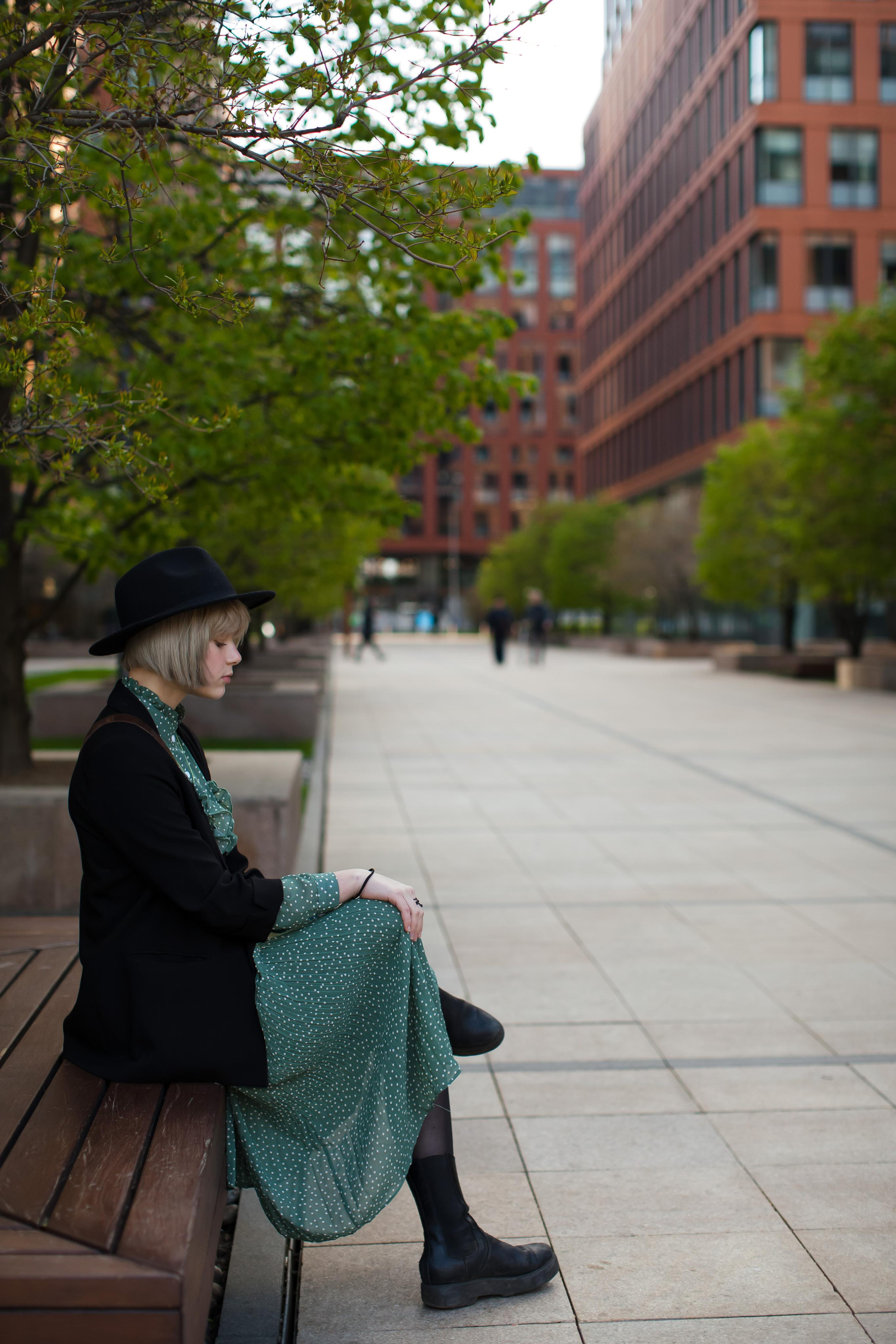 Весенняя уличная съемка. Портретный творческий фотограф в Москве Надя Дудник