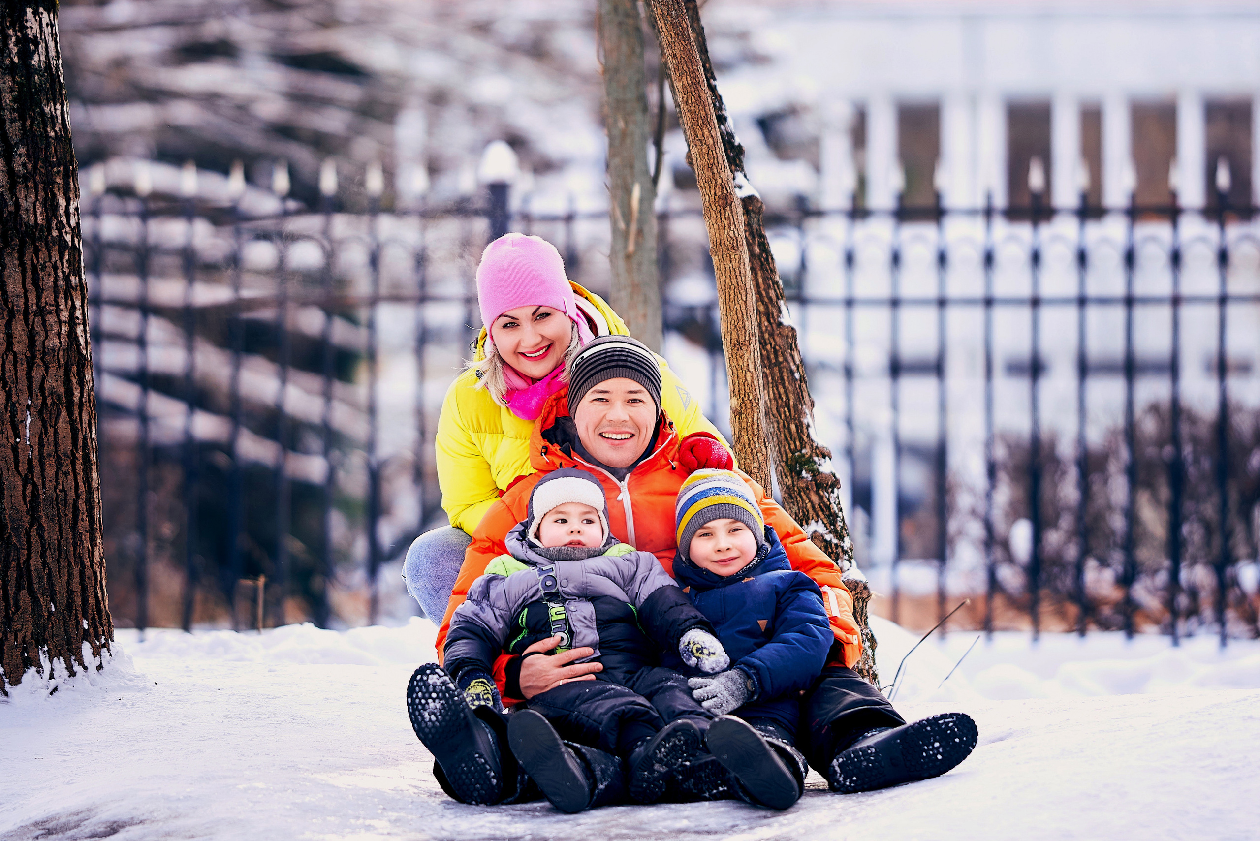 Семейная фотосессия зимой