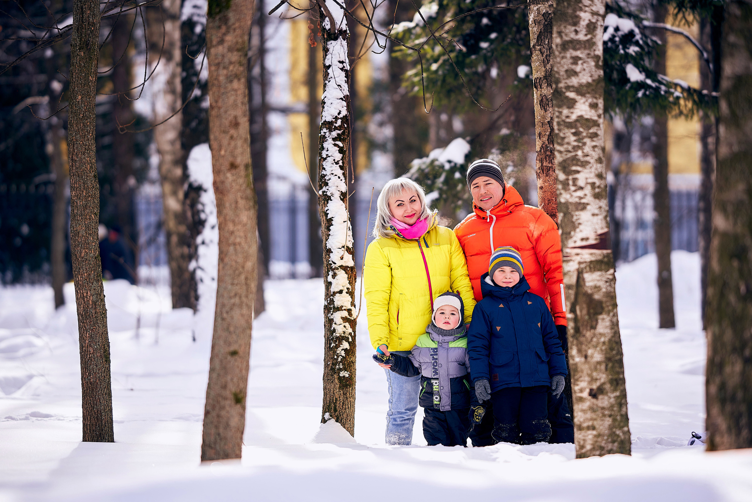 Семейная фотосессия зимой