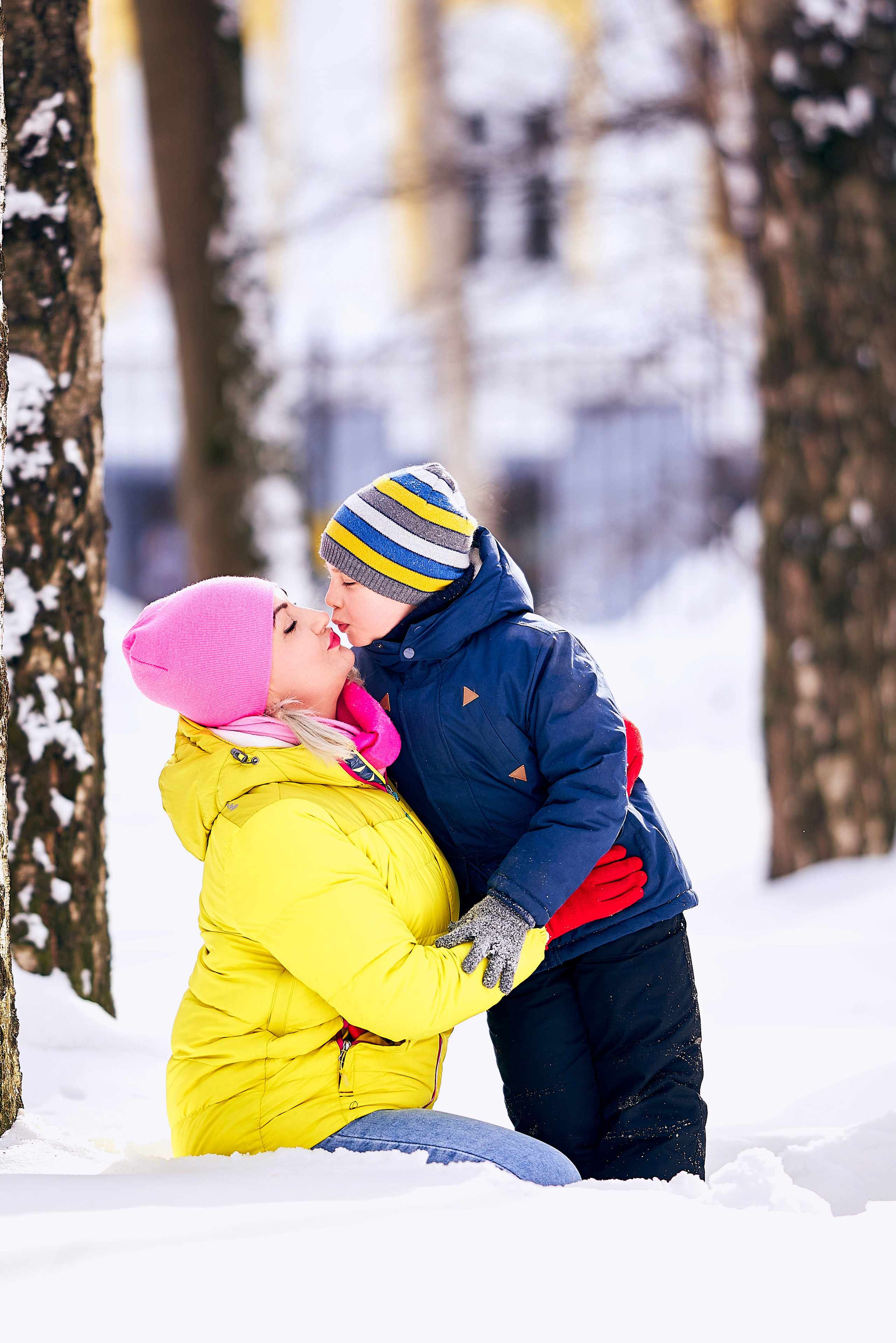Семейная фотосессия зимой