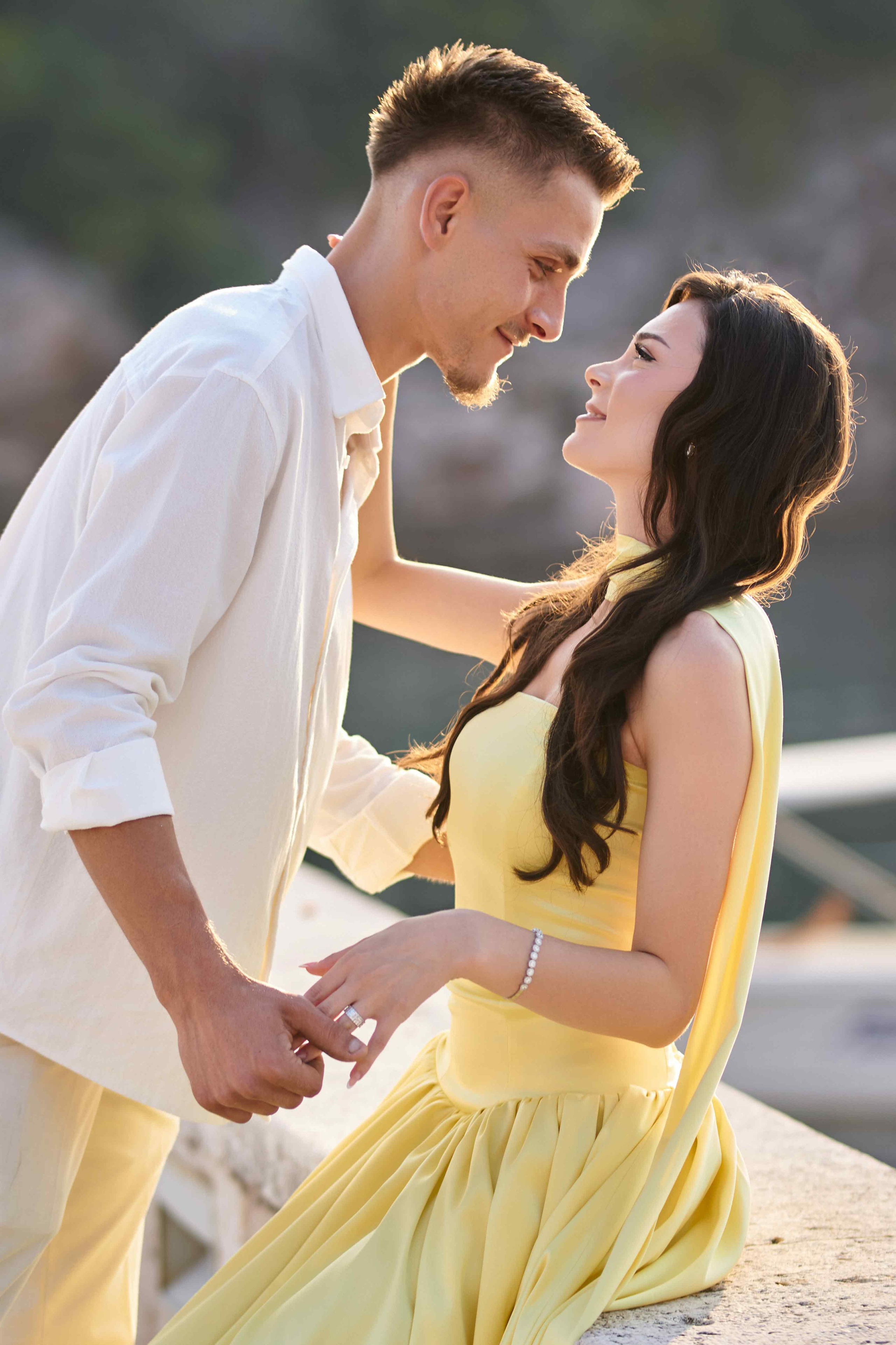 Sunset Engagement Shoot in Sveti Stefan | Ilhan & Ilhana's Proposal. Фотосессии в Черногории — фотограф Станевская Эля
