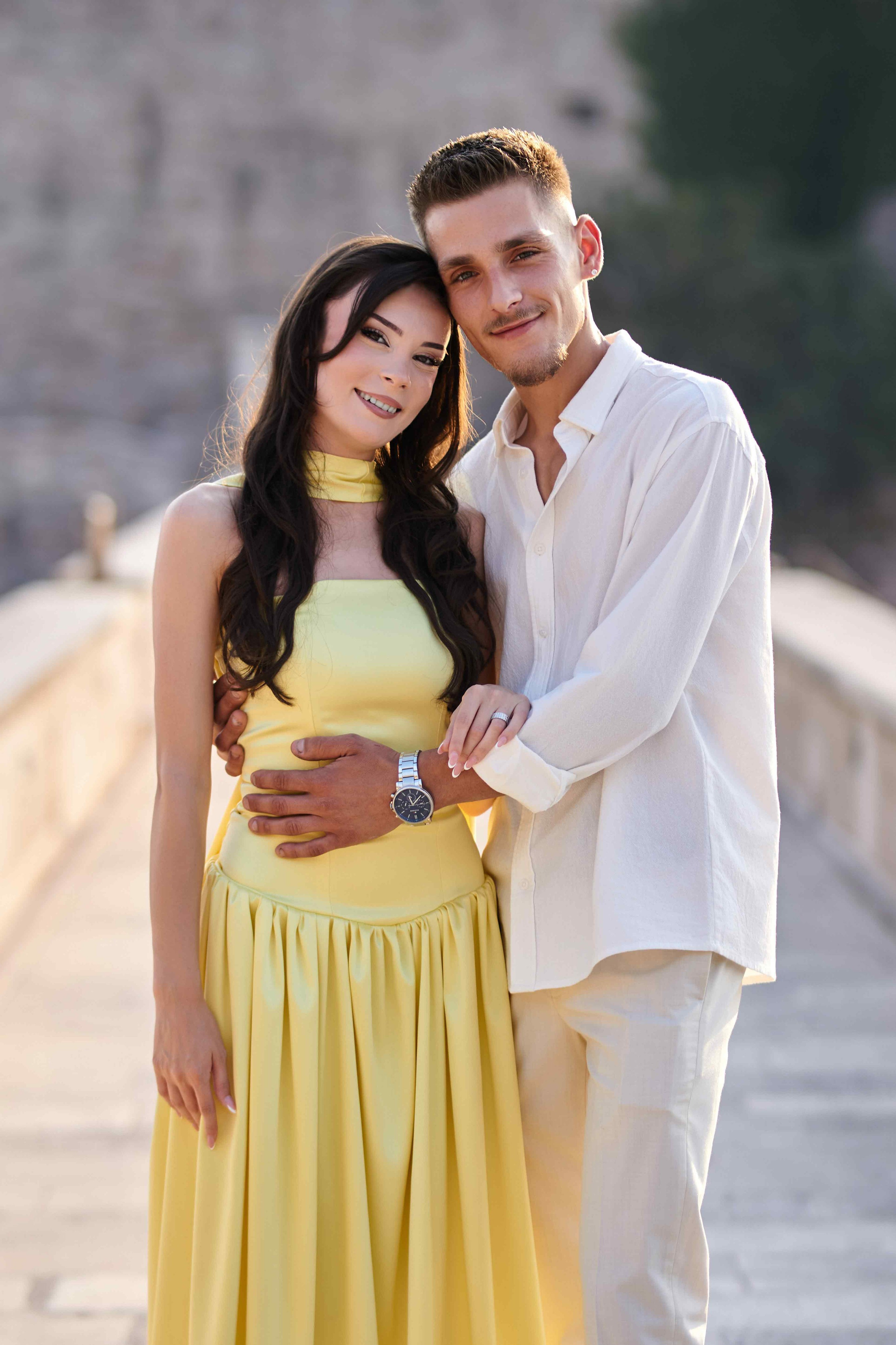 Sunset Engagement Shoot in Sveti Stefan | Ilhan & Ilhana's Proposal. Фотосессии в Черногории — фотограф Станевская Эля