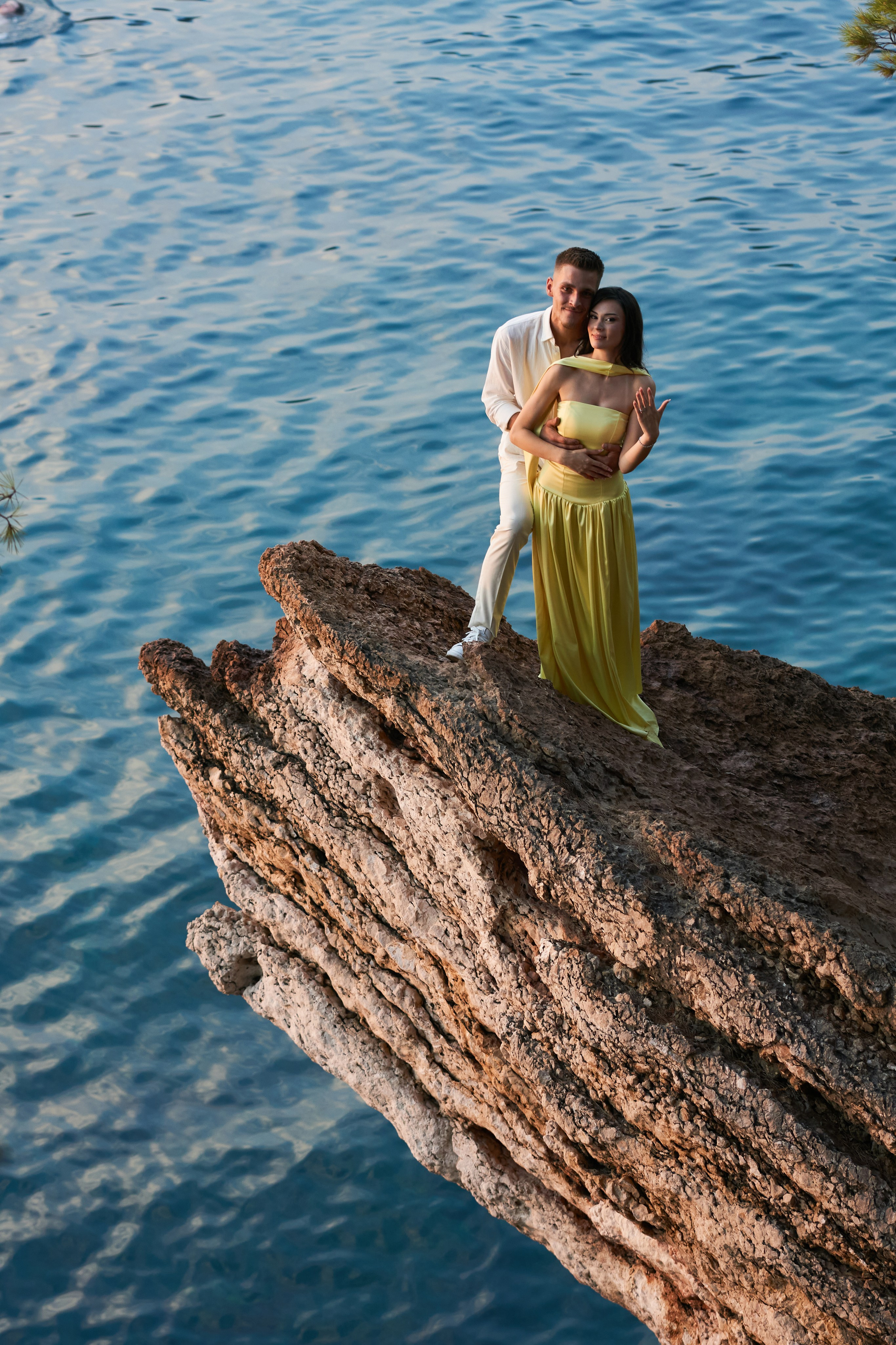Sunset Engagement Shoot in Sveti Stefan | Ilhan & Ilhana's Proposal. Фотосессии в Черногории — фотограф Станевская Эля