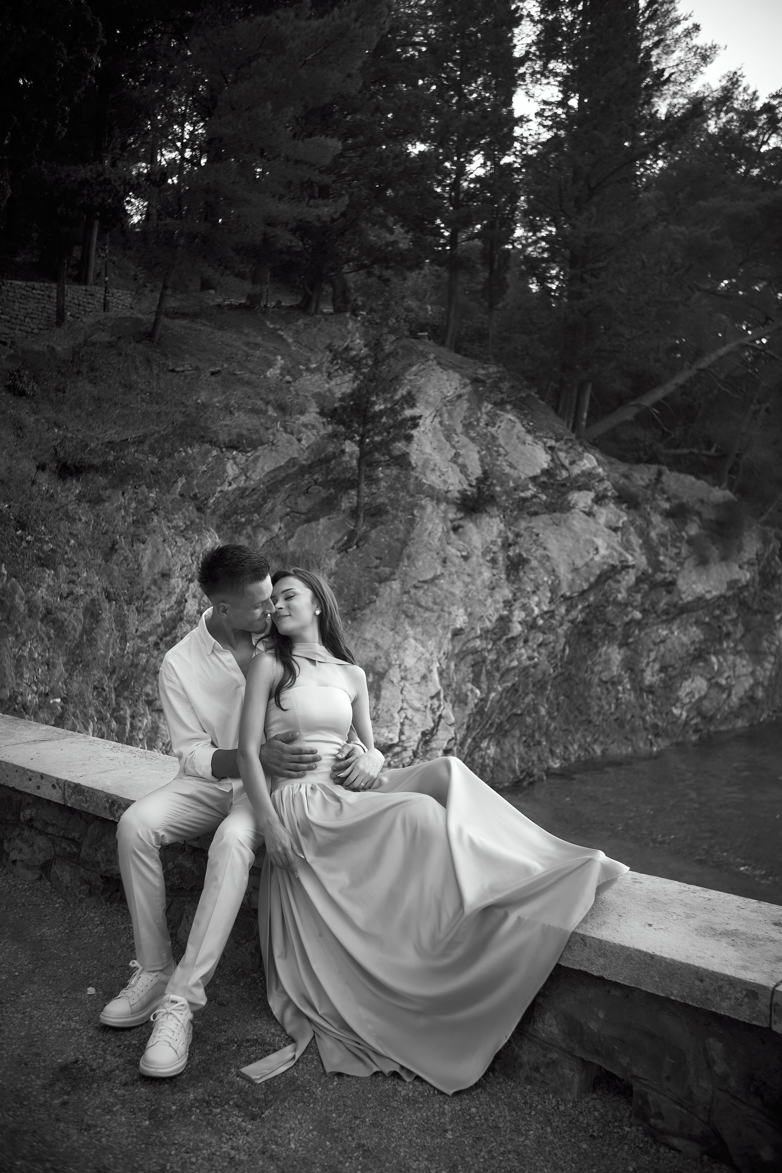 Sunset Engagement Shoot in Sveti Stefan | Ilhan & Ilhana's Proposal. Фотосессии в Черногории — фотограф Станевская Эля