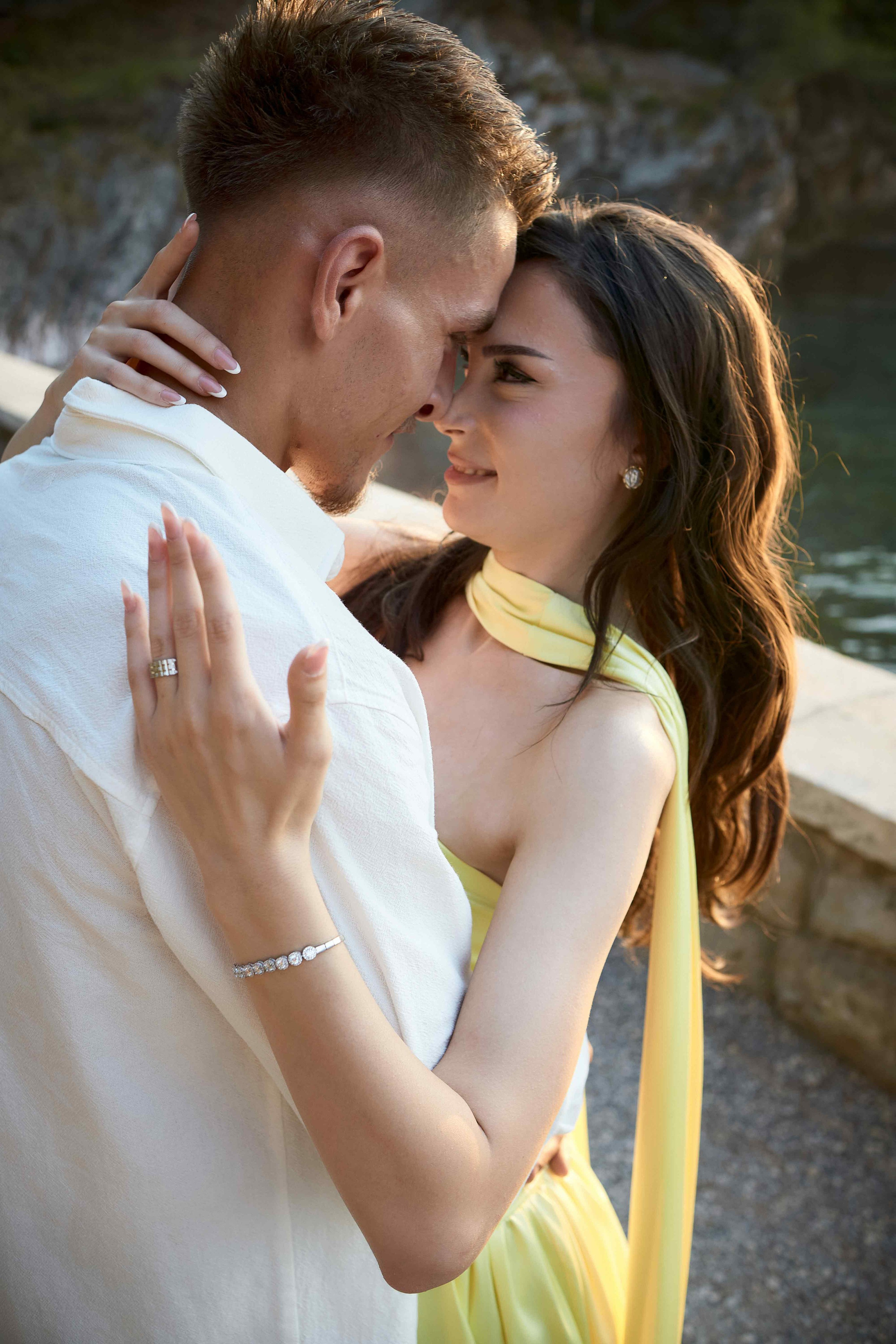 Sunset Engagement Shoot in Sveti Stefan | Ilhan & Ilhana's Proposal. Фотосессии в Черногории — фотограф Станевская Эля