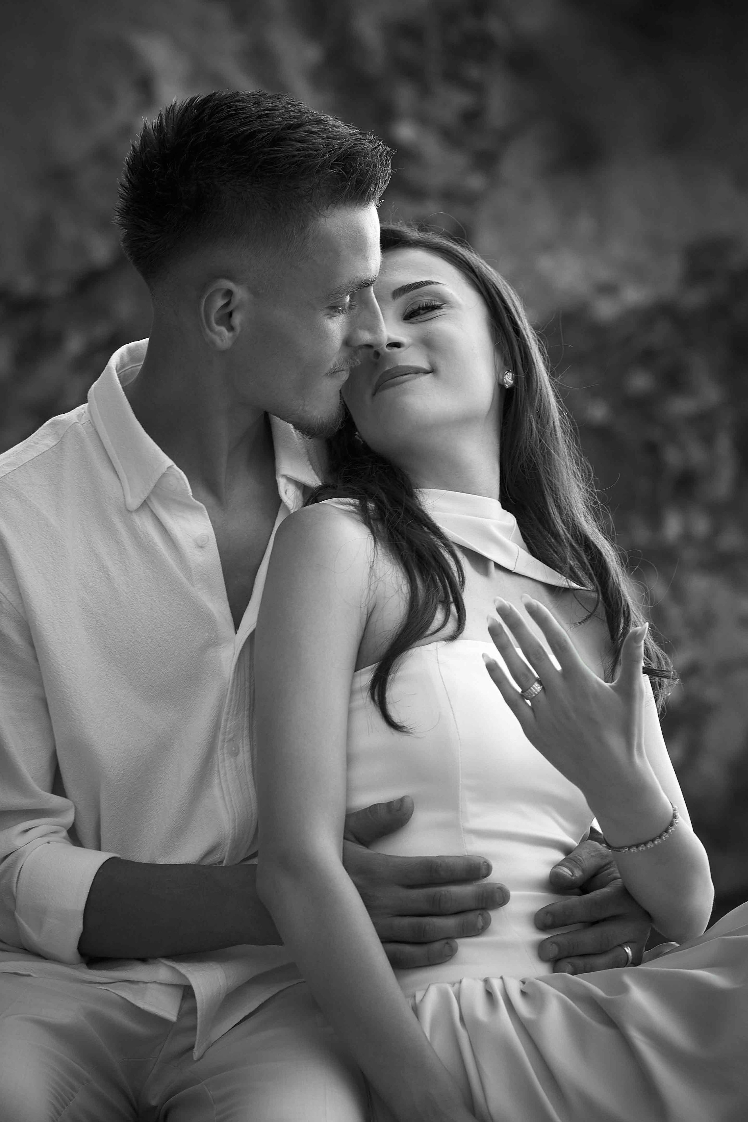 Sunset Engagement Shoot in Sveti Stefan | Ilhan & Ilhana's Proposal. Фотосессии в Черногории — фотограф Станевская Эля