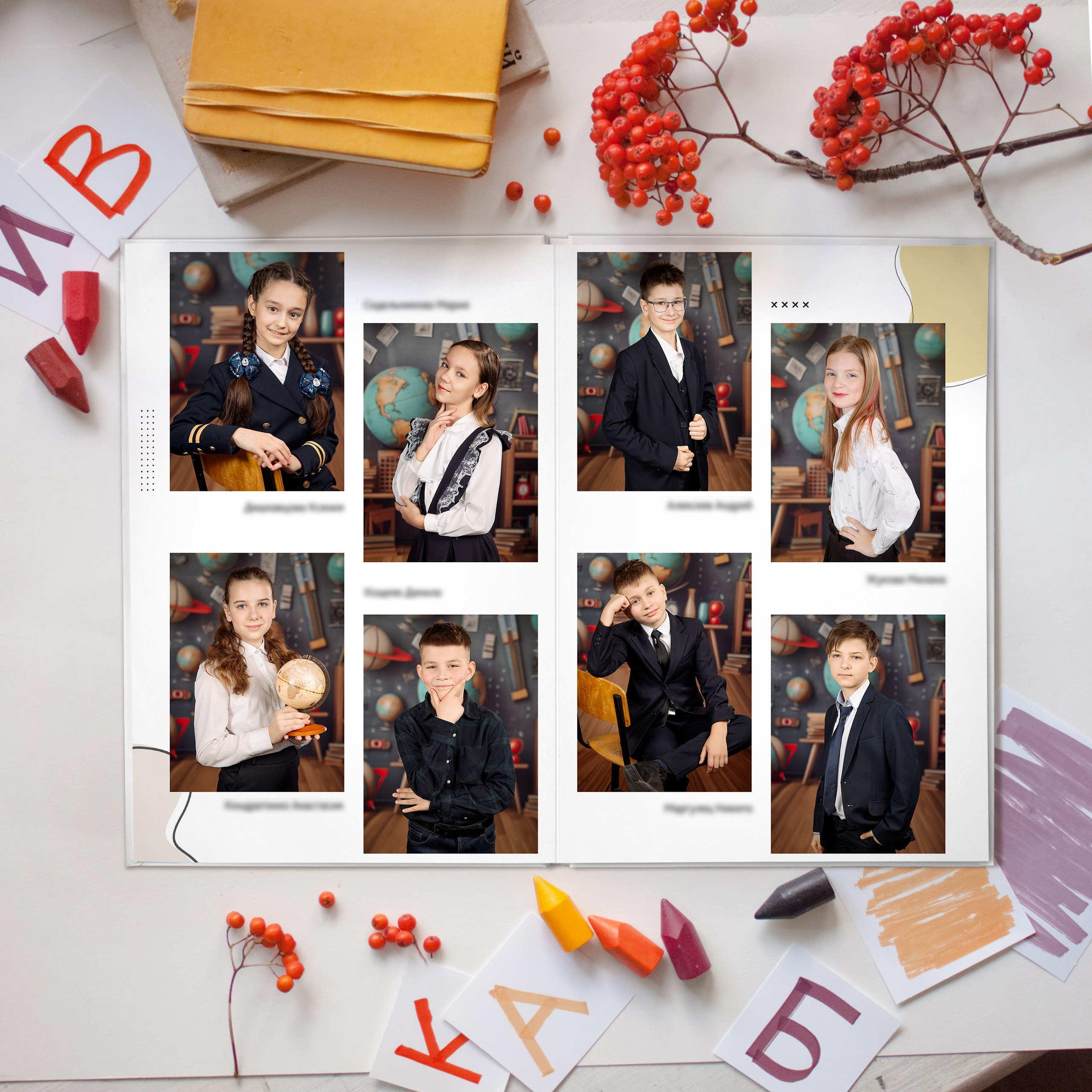 Общая верстка альбомов 1-4 класс | Олька Евченко. Выпускные альбомы СПБ для садов и школ | Фотограф Олька Евченко