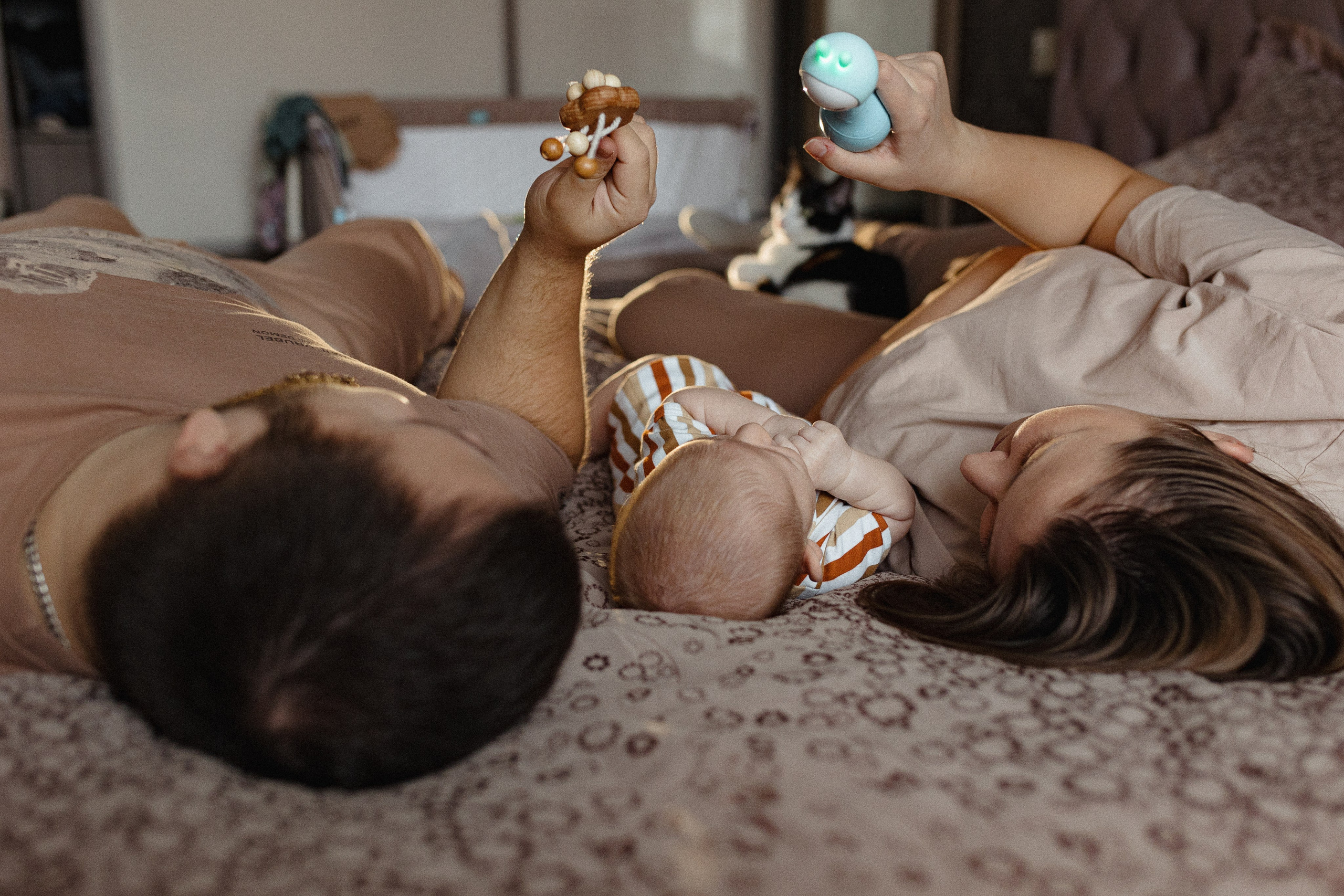 Домашняя семейная фотосессия с малышом. Портретный и семейный фотограф в Москве Мария Рослякова