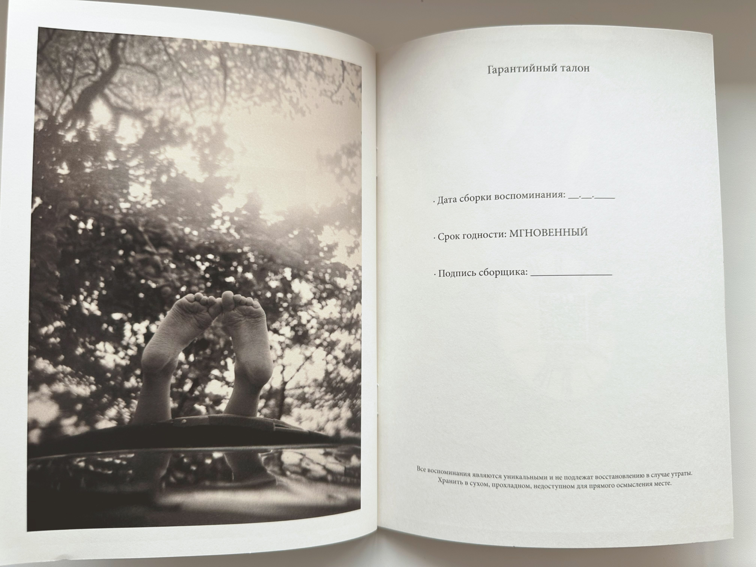 Zin book 'Instruction for assembling memory”