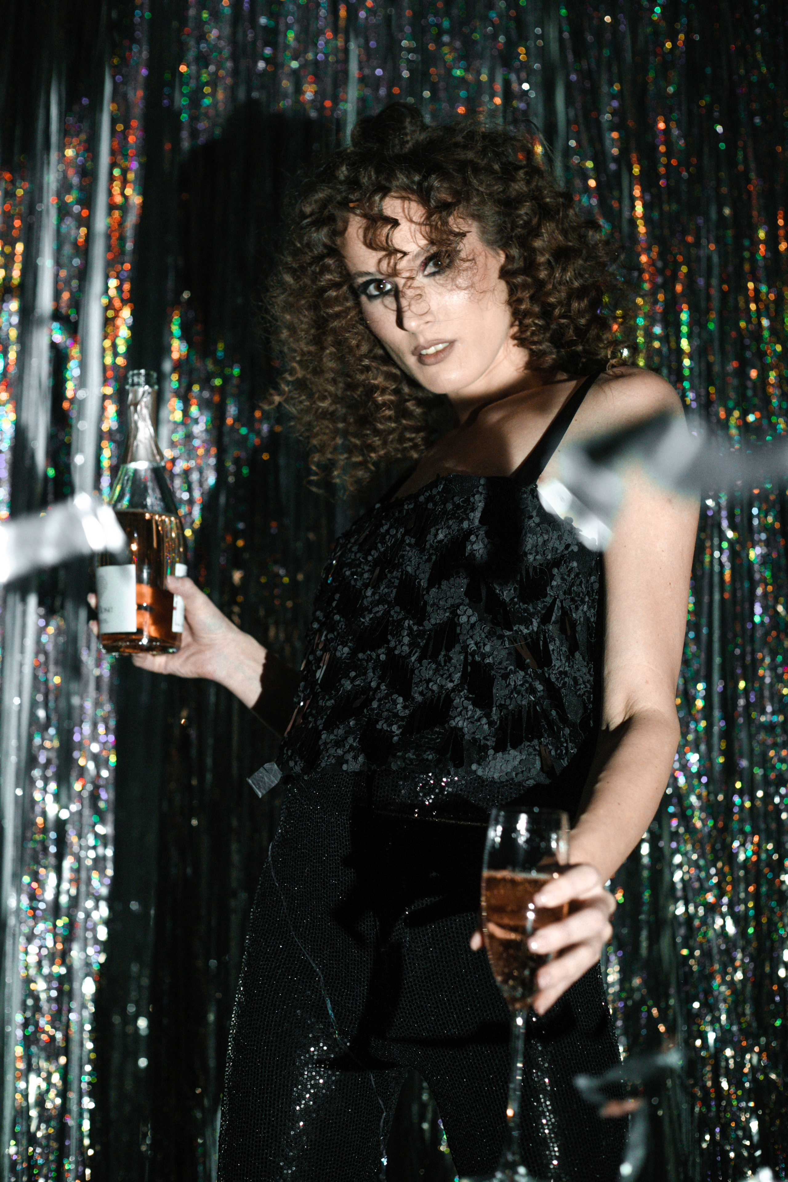 Новогодняя фотосессия женский портрет в стиле диско. Свадебный фотограф в Москве Элина Ларченкова. Фото, которые цепляют