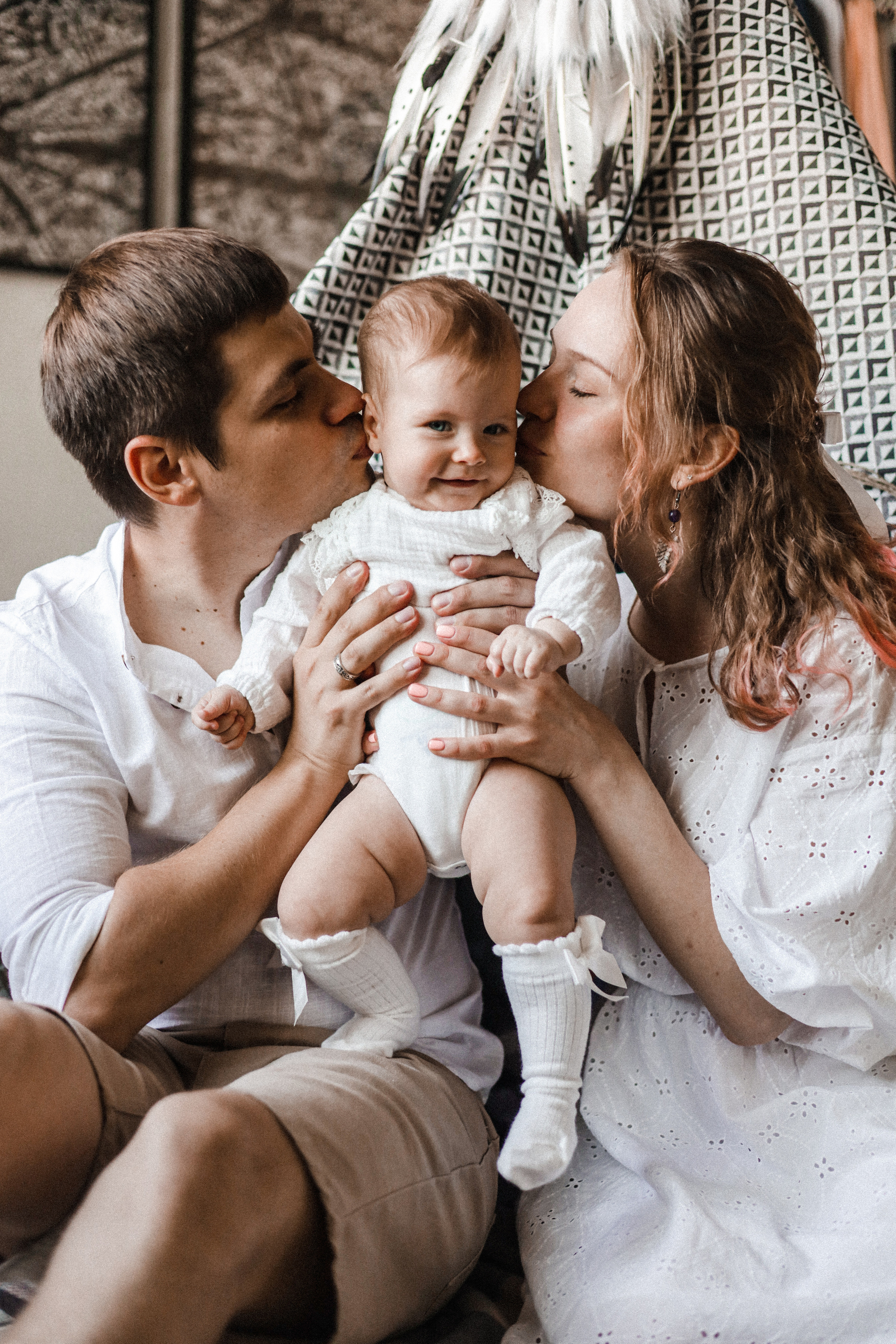 Льняная свадьба чудесных ребят и их дочки Майи. Анна Антонова — семейный и детский фотограф в Москве