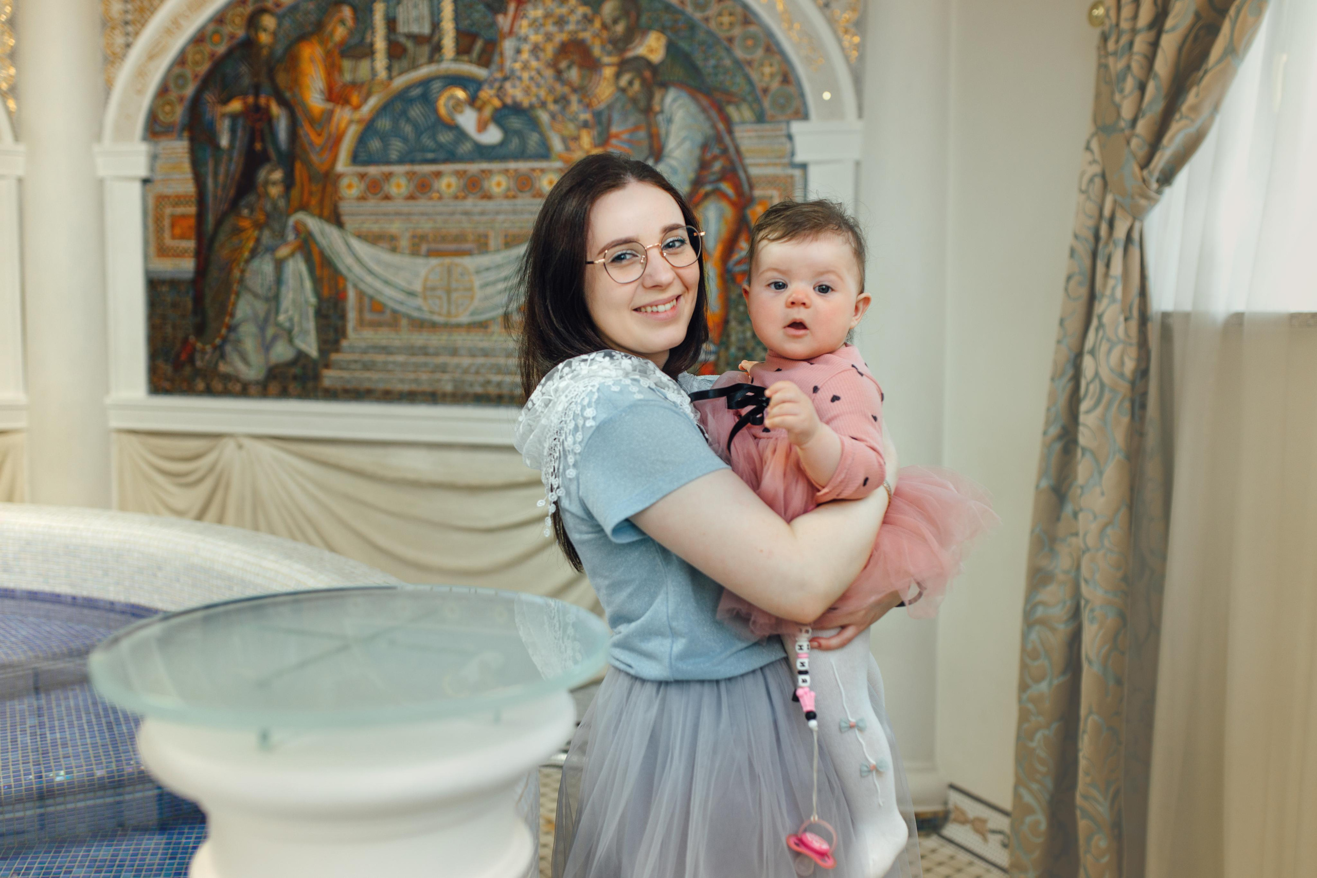 Таинство крещения Ксении, храм Святой Троицы, Минск