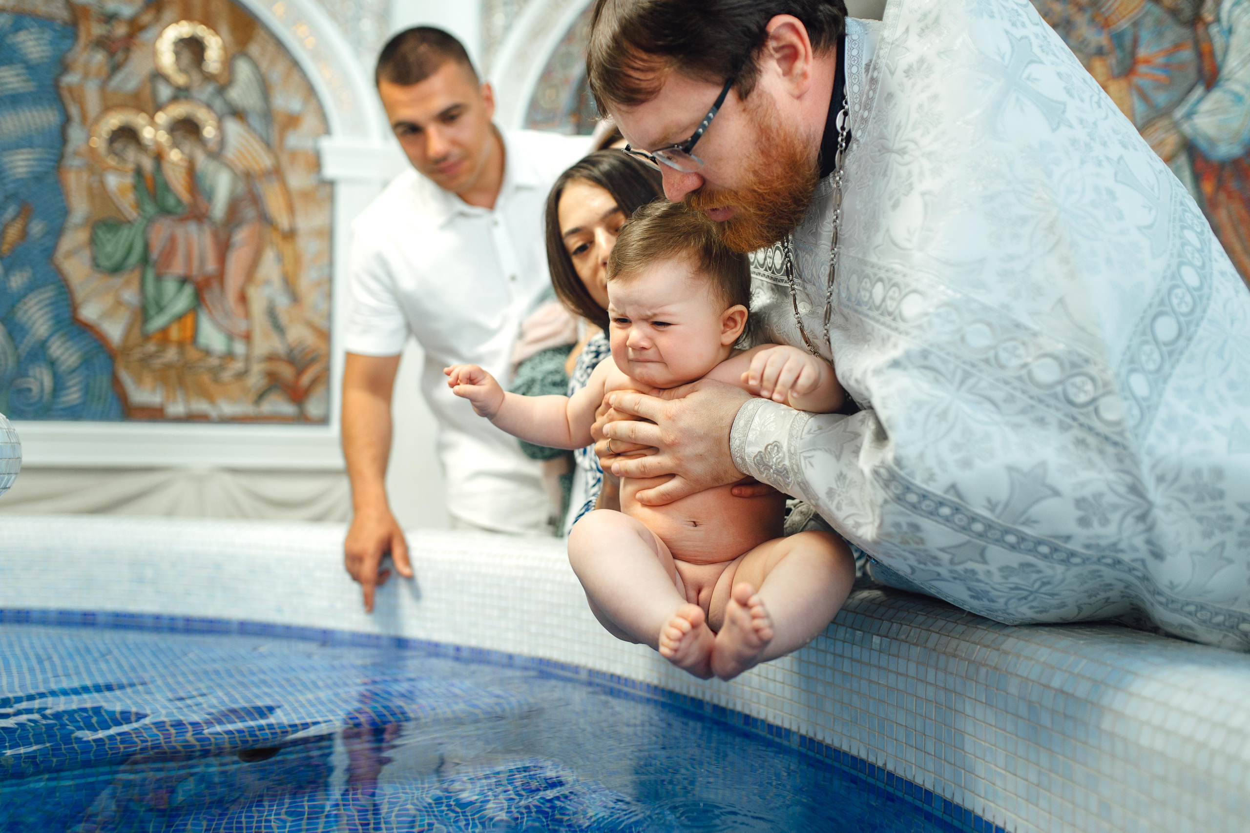 Таинство крещения Ксении, храм Святой Троицы, Минск