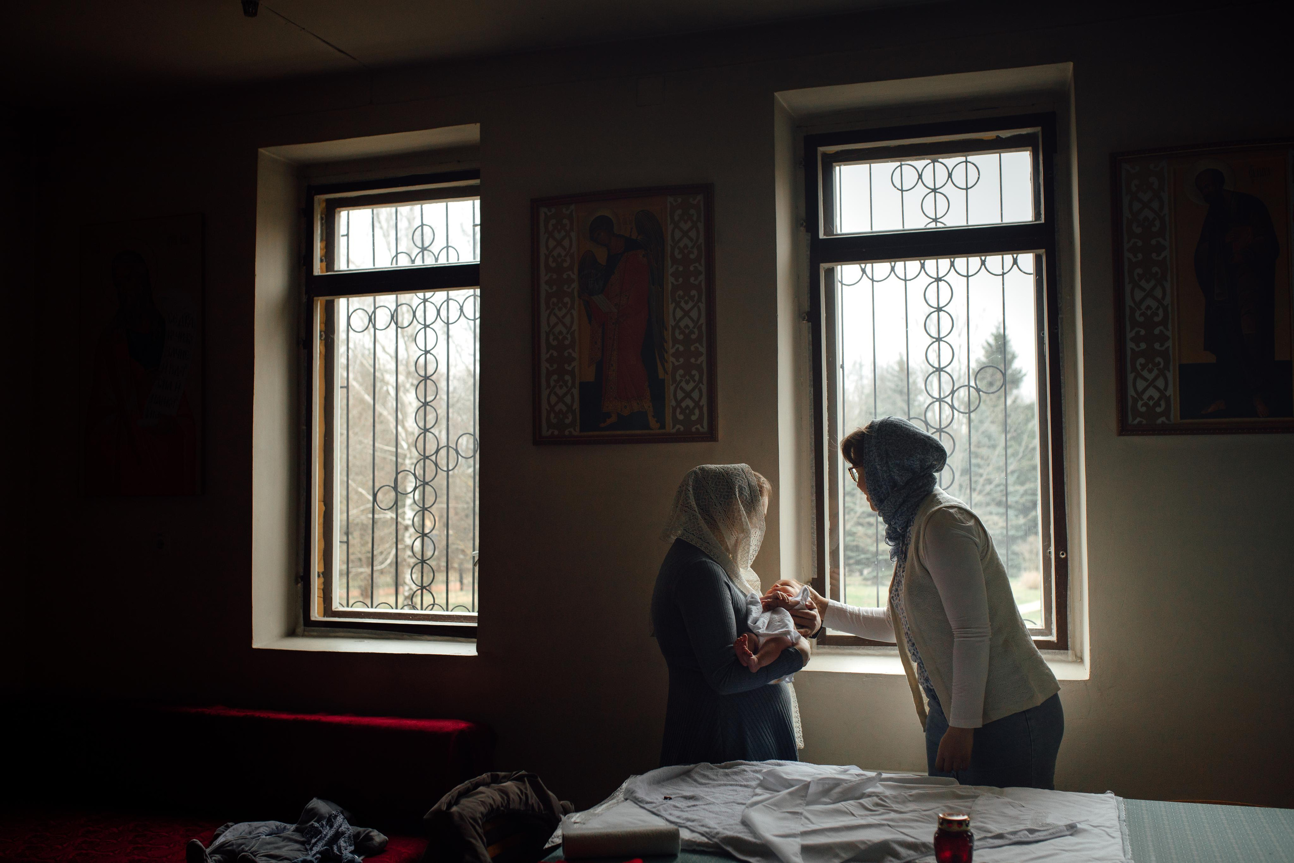 Крещение Ники, храм Петра и Павла, Жодино