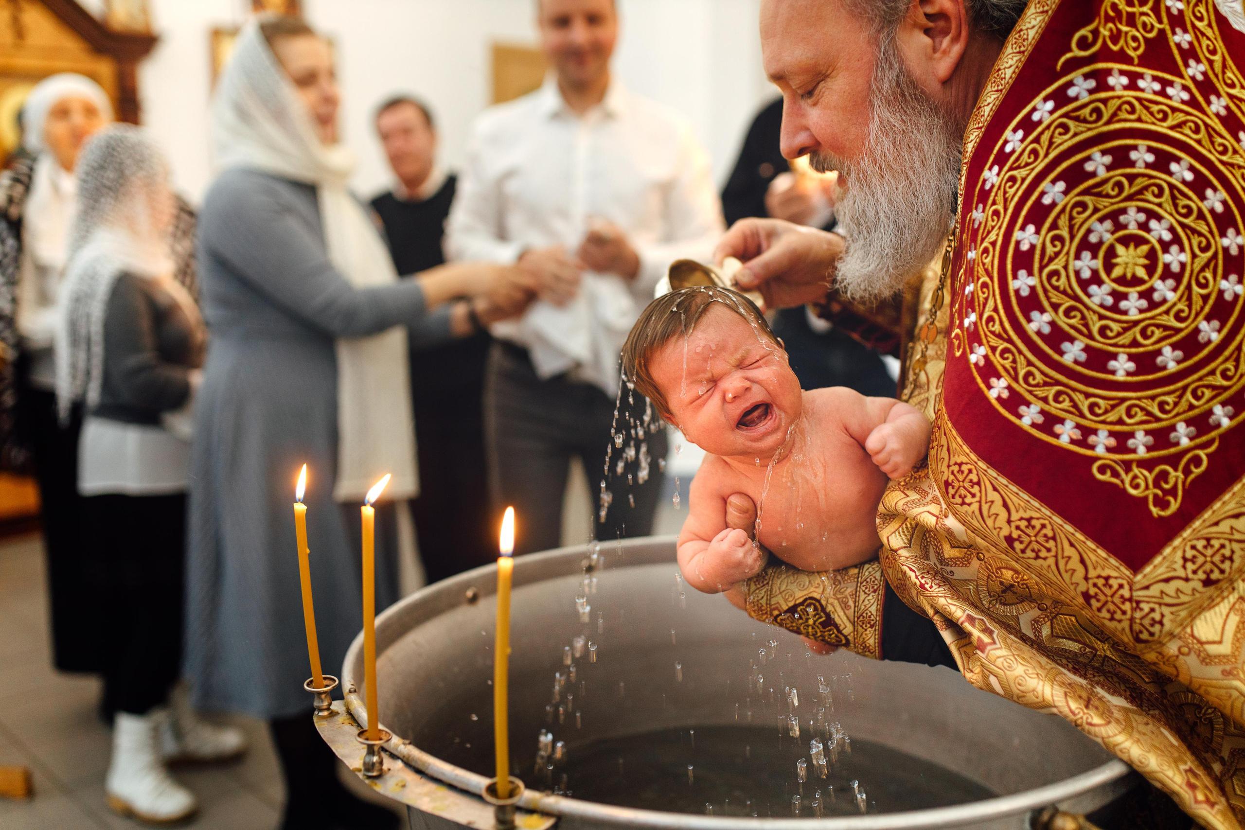 Крещение Ники, храм Петра и Павла, Жодино