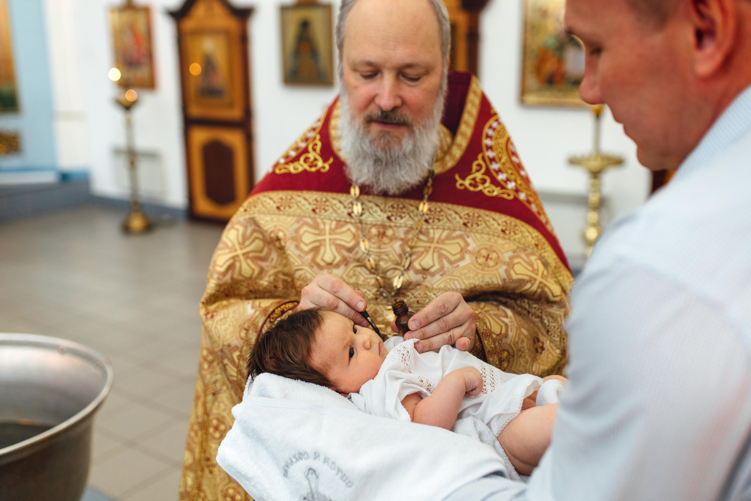 Крещение Ники, храм Петра и Павла, Жодино