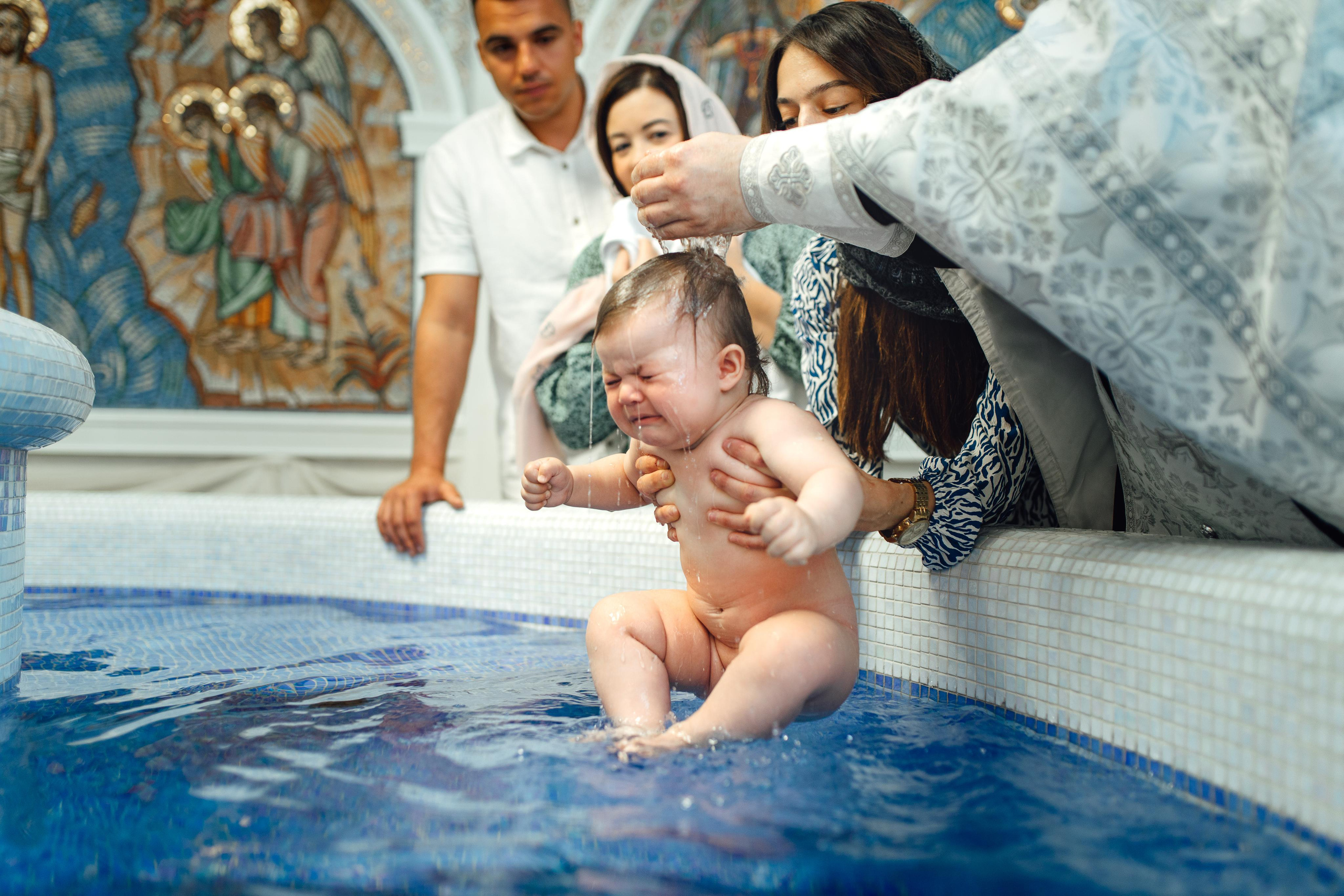 Таинство крещения Ксении, храм Святой Троицы, Минск