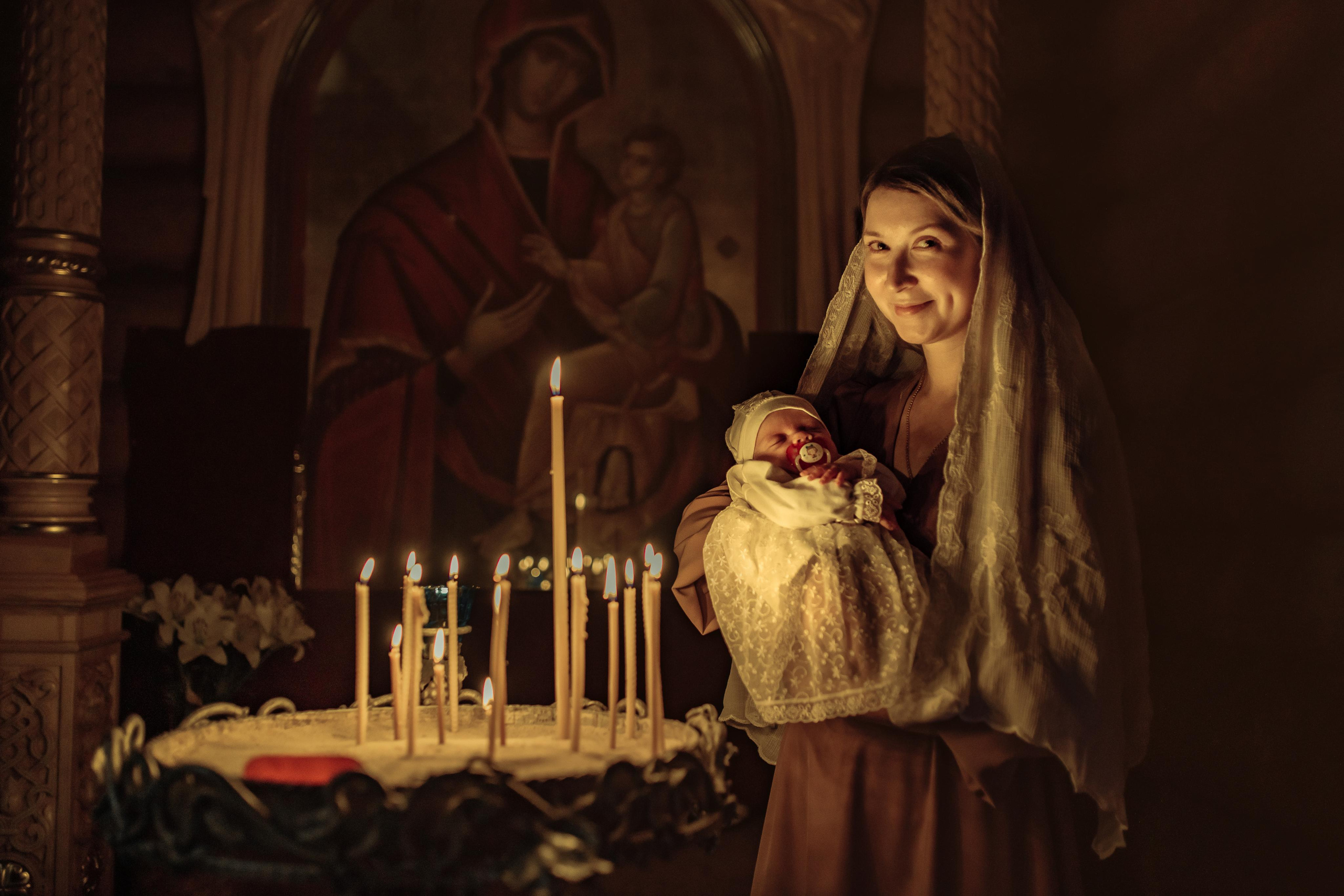 Таинство крещения Аполлинарии, 14 июля 2021, храм Святой Троицы