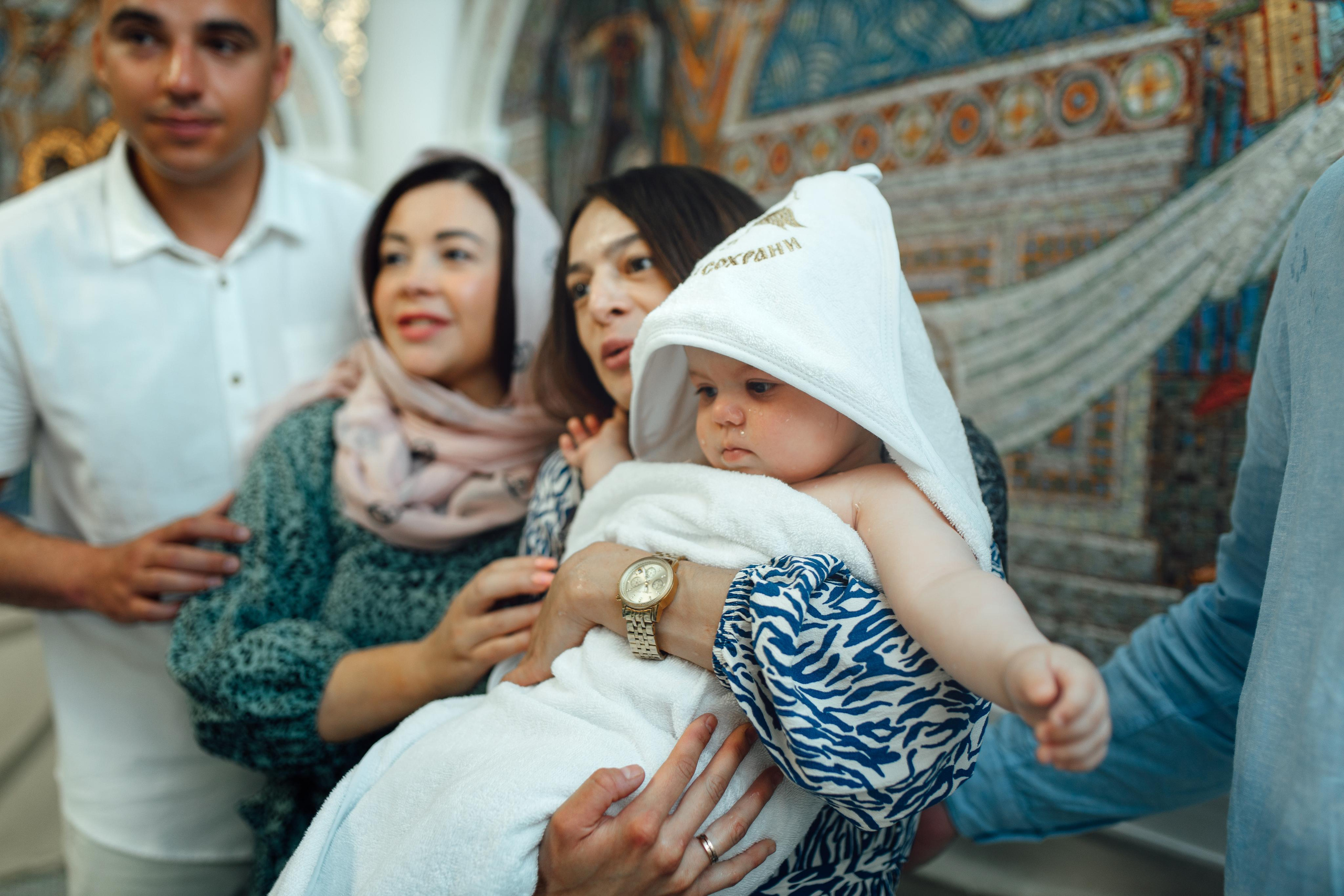 Таинство крещения Ксении, храм Святой Троицы, Минск