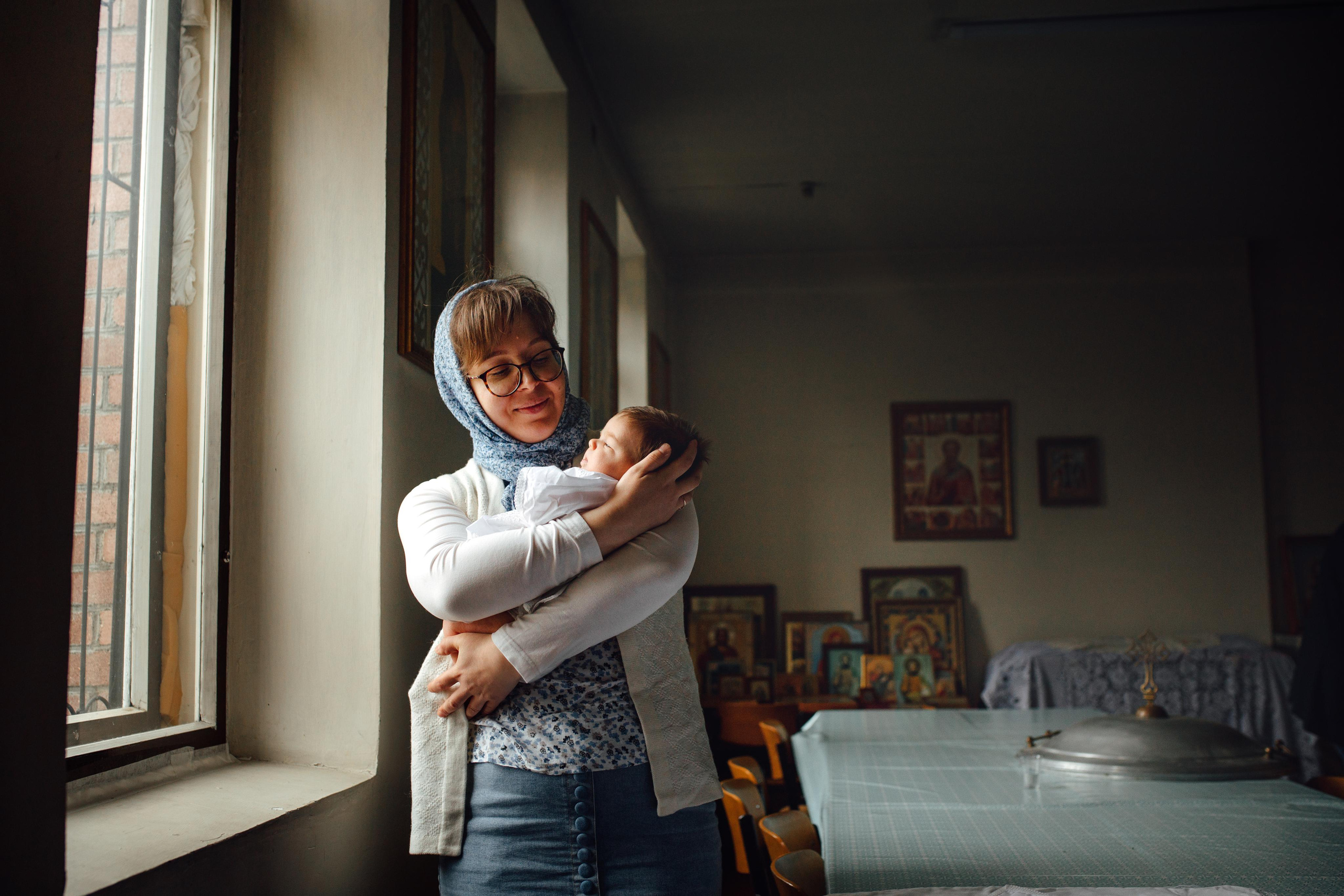 Крещение Ники, храм Петра и Павла, Жодино