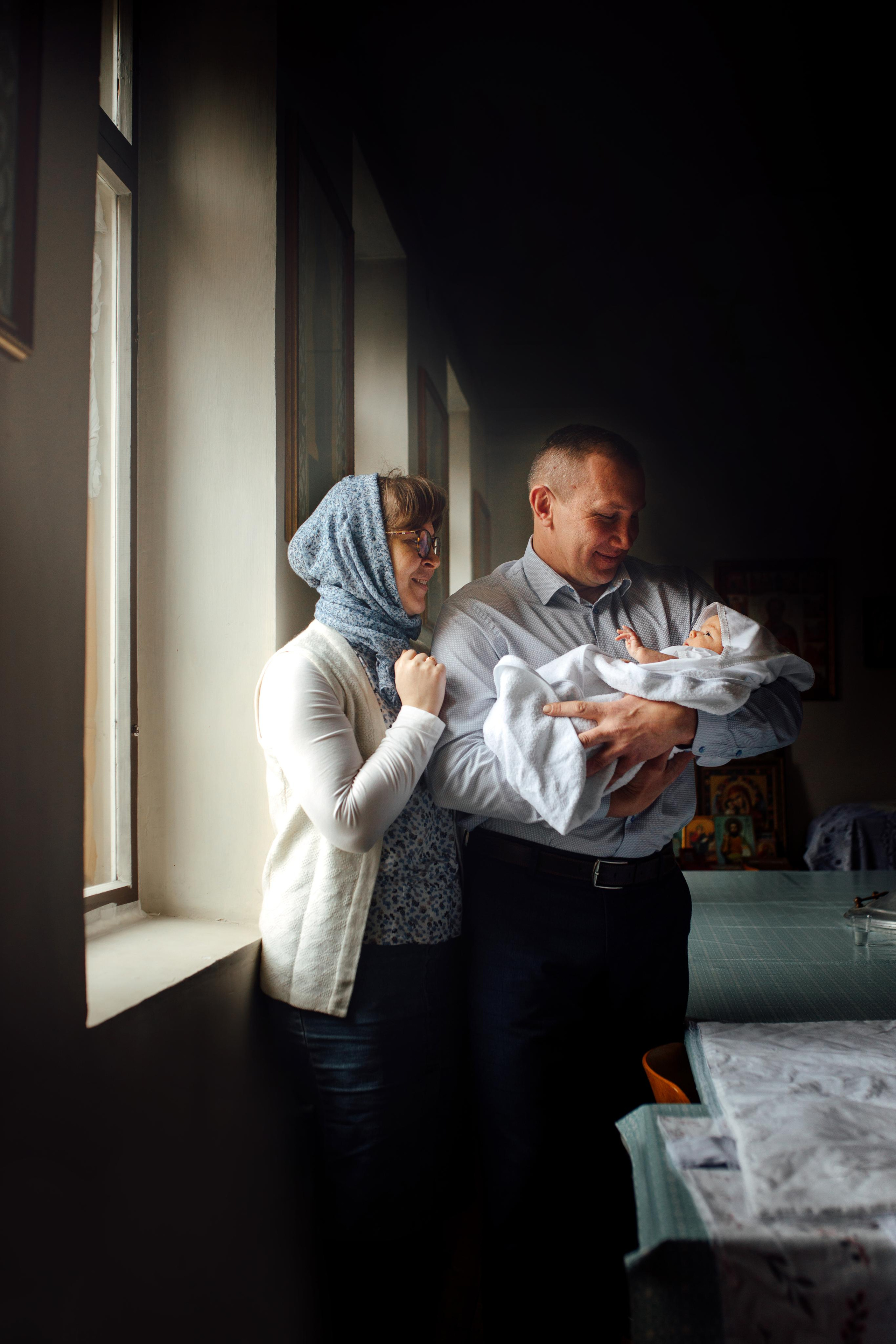 Крещение Ники, храм Петра и Павла, Жодино