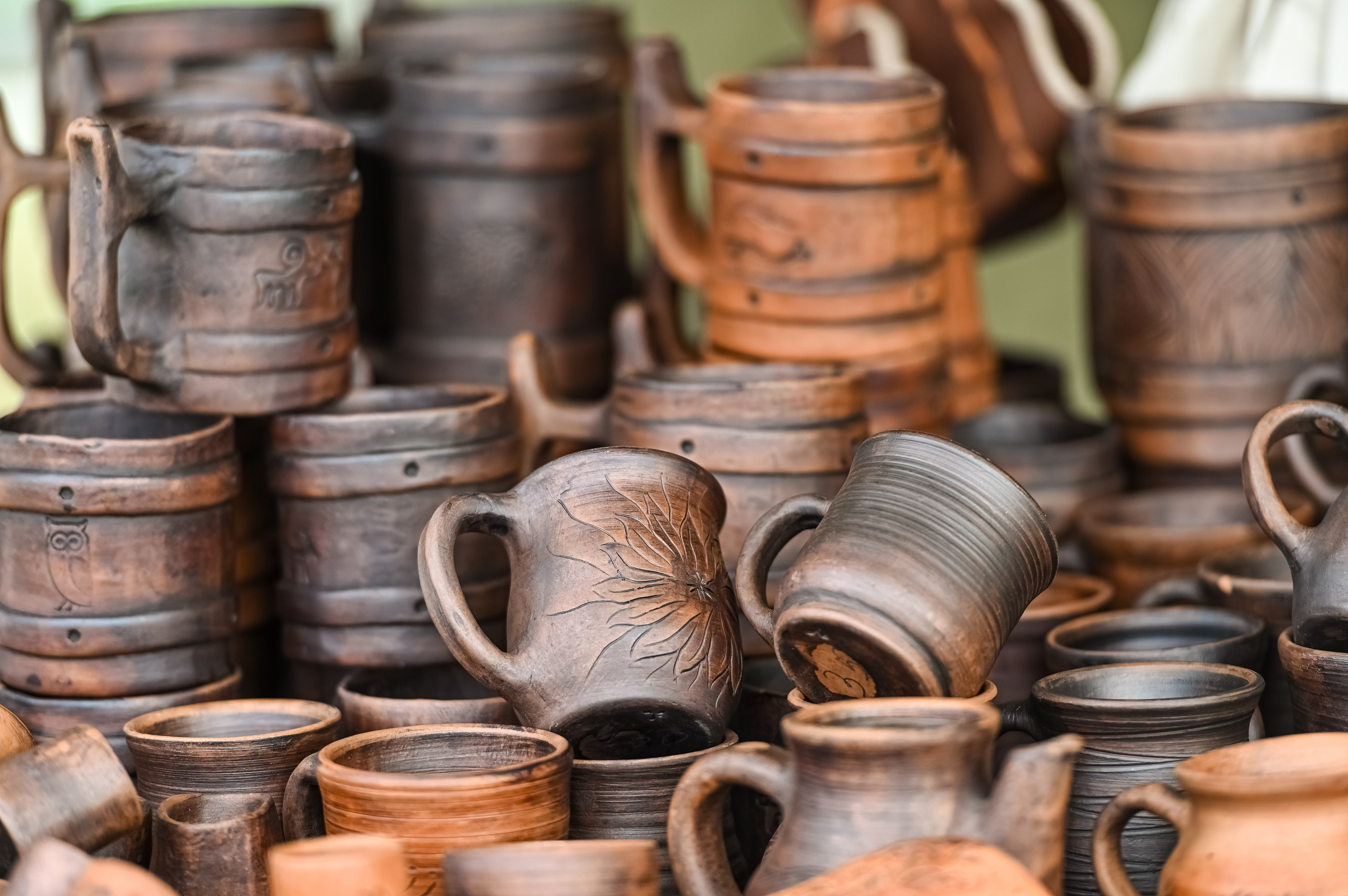 Историческая посуда на ярмарке фестиваля Великий Болгар