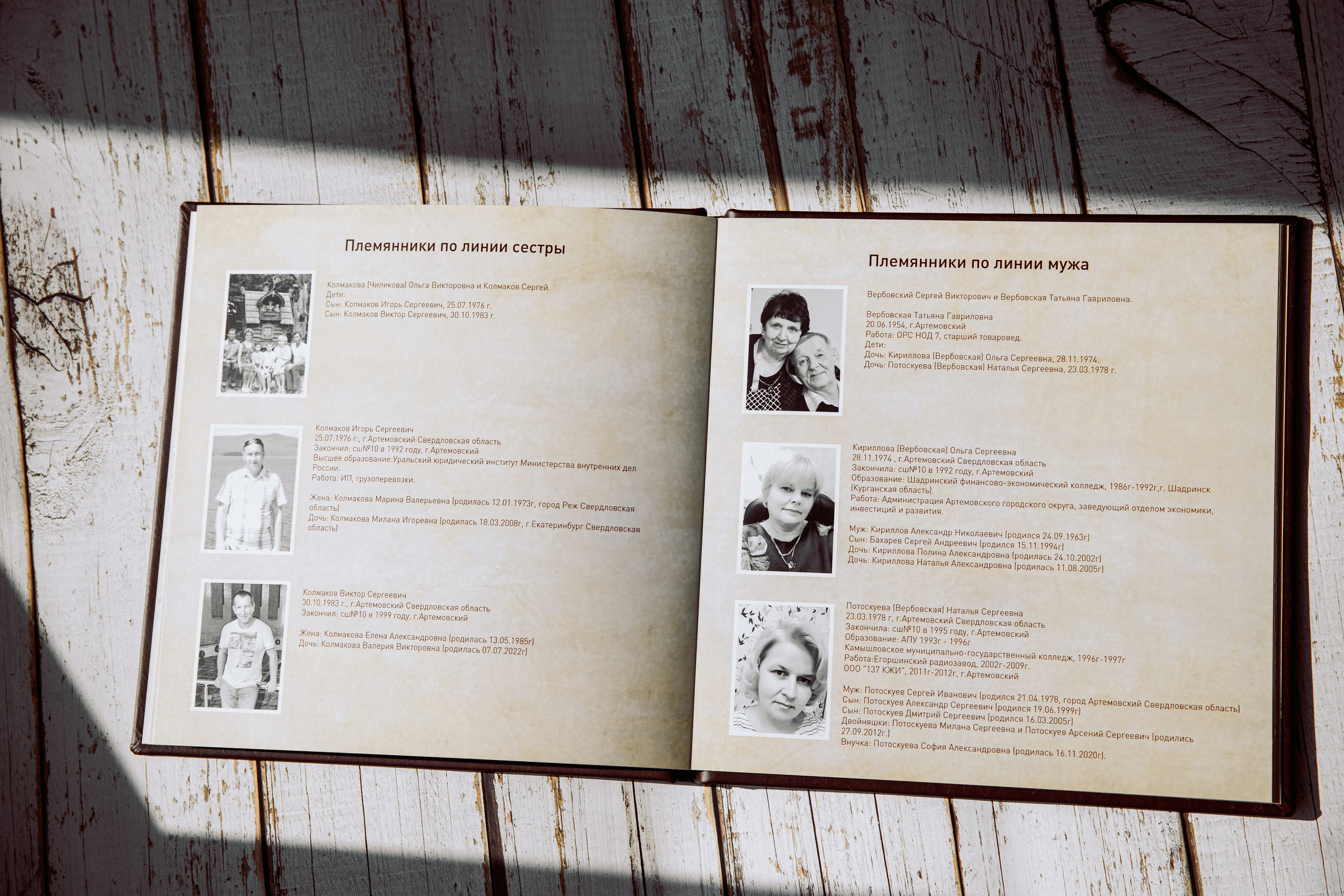 Родовая фотокнига. Семейный и детский фотограф в Москве Тихонова Ксения