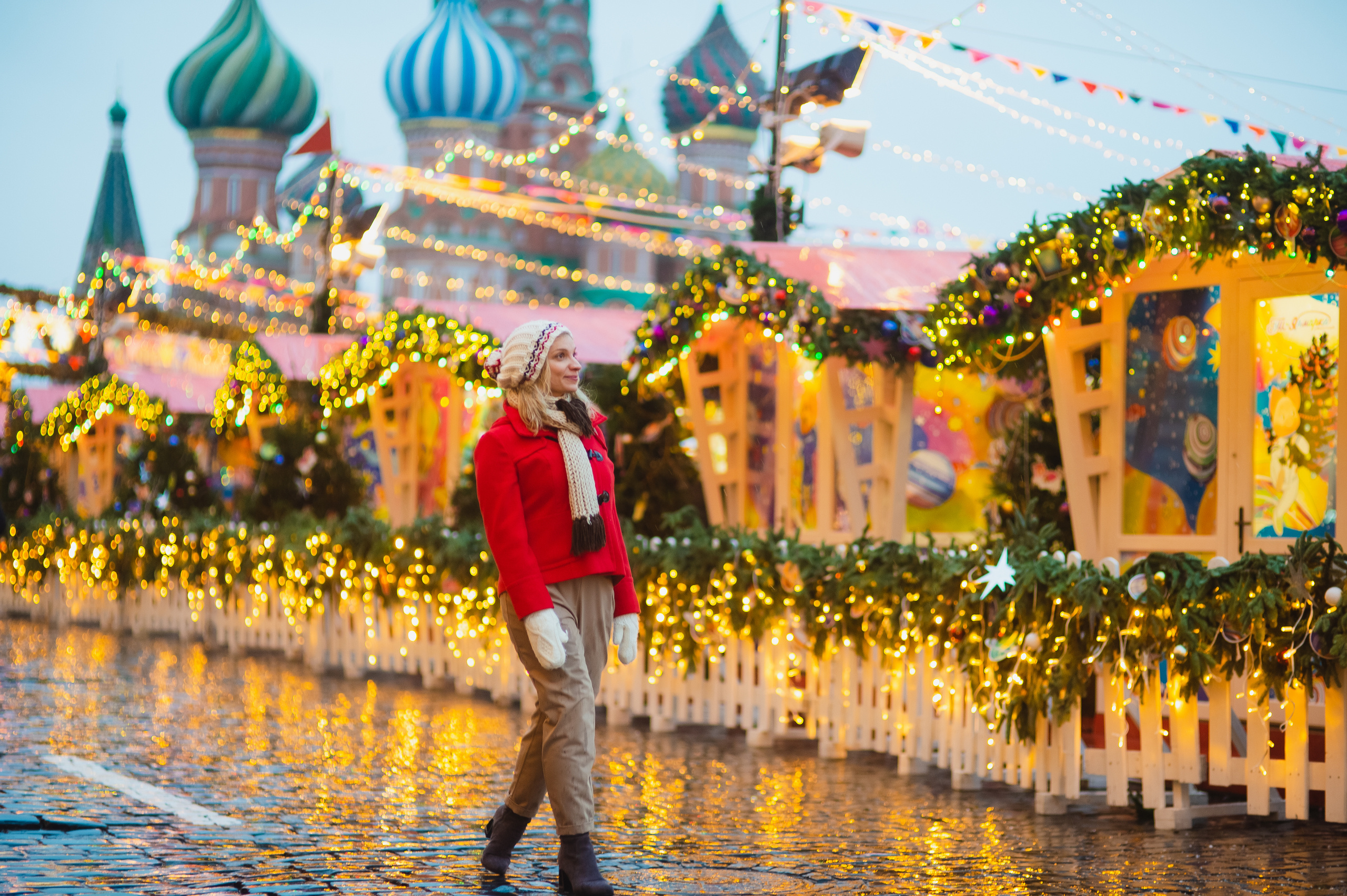 Евгения фотосессия в центре Новогодней Москвы. Портретный фотограф в Москве, Московской области. Деловой портрет