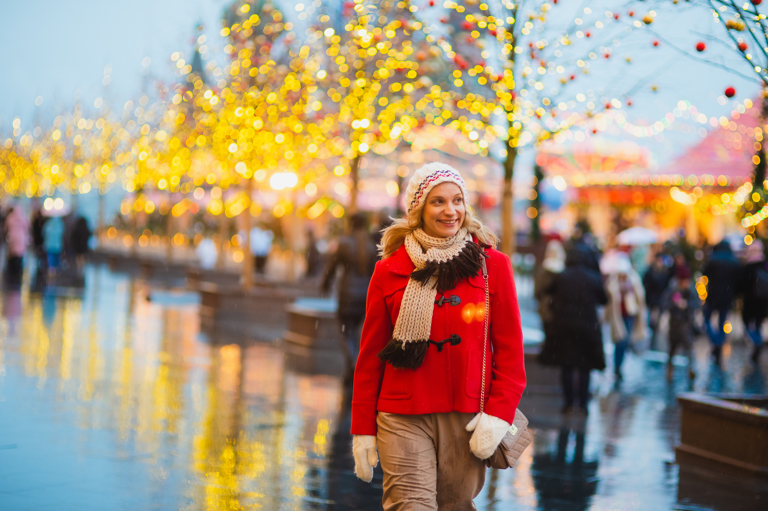 Евгения фотосессия в центре Новогодней Москвы. Портретный фотограф в Москве, Московской области. Деловой портрет