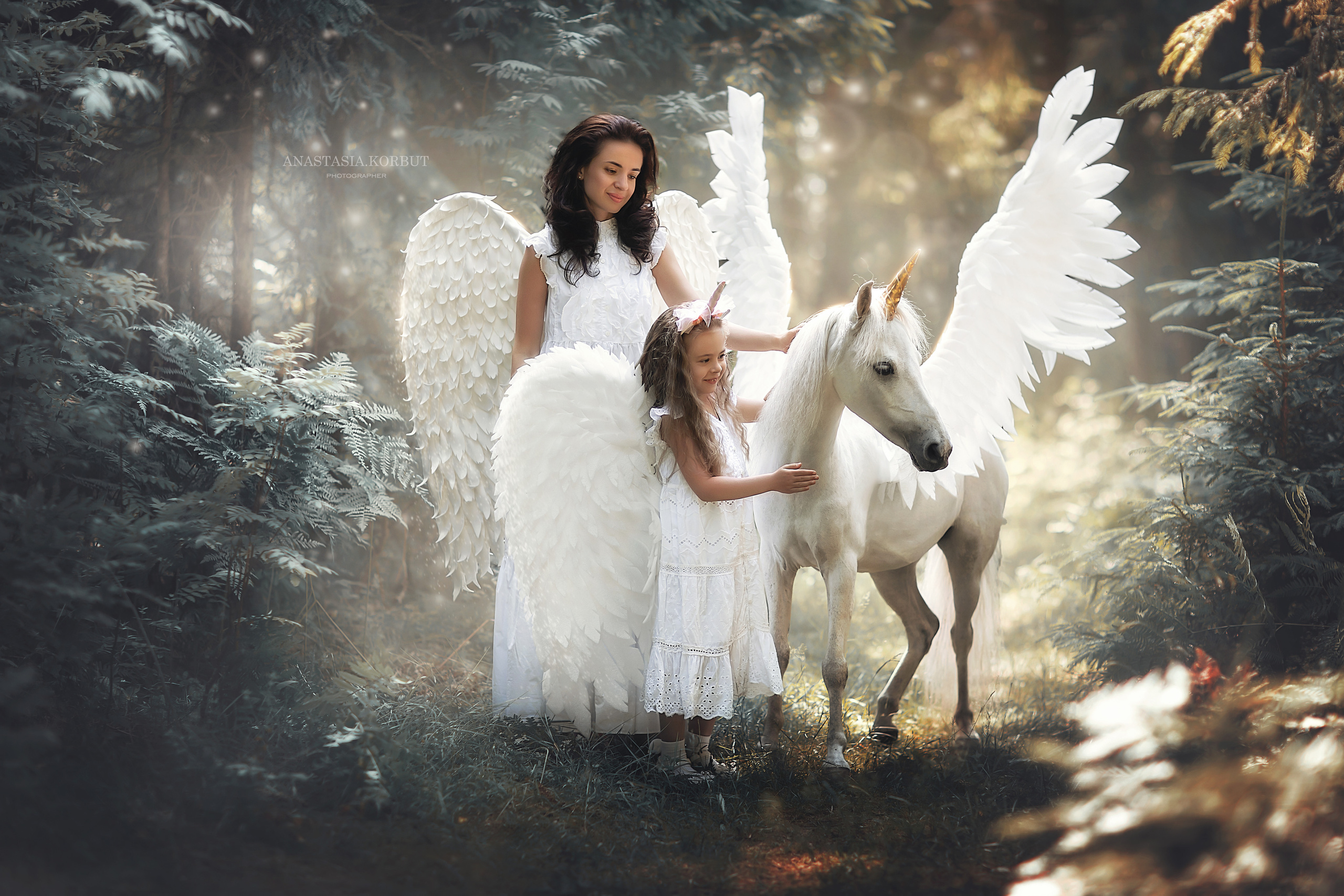 Фотосессия с пегасом единорогом. Арт фотограф в Минске Анастасия Корбут