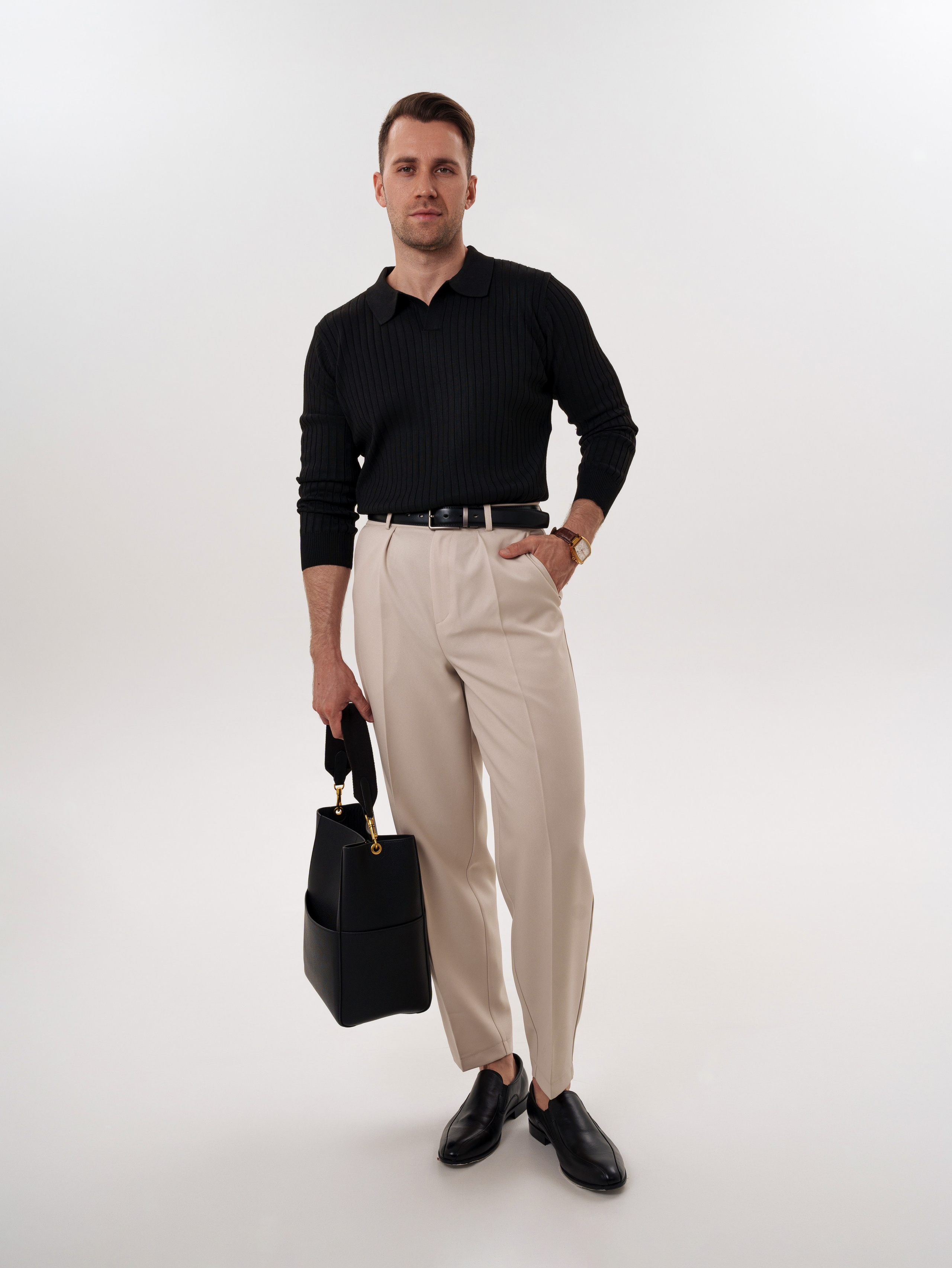 Мужской пуловер в стиле «Old Money». Портретный и Контент фотограф Григорий Семенов (Grifon) в Ижевске