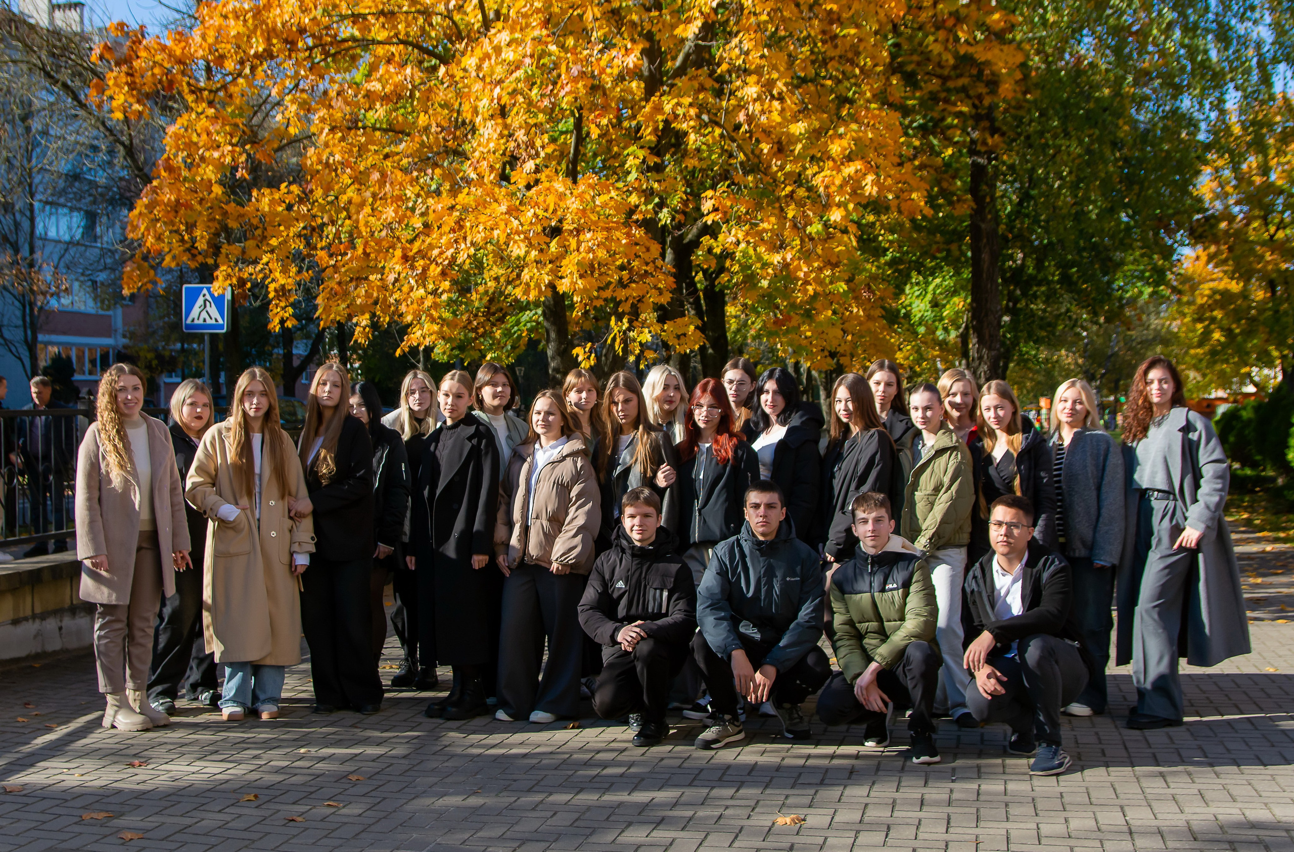 групповое осеннее фото