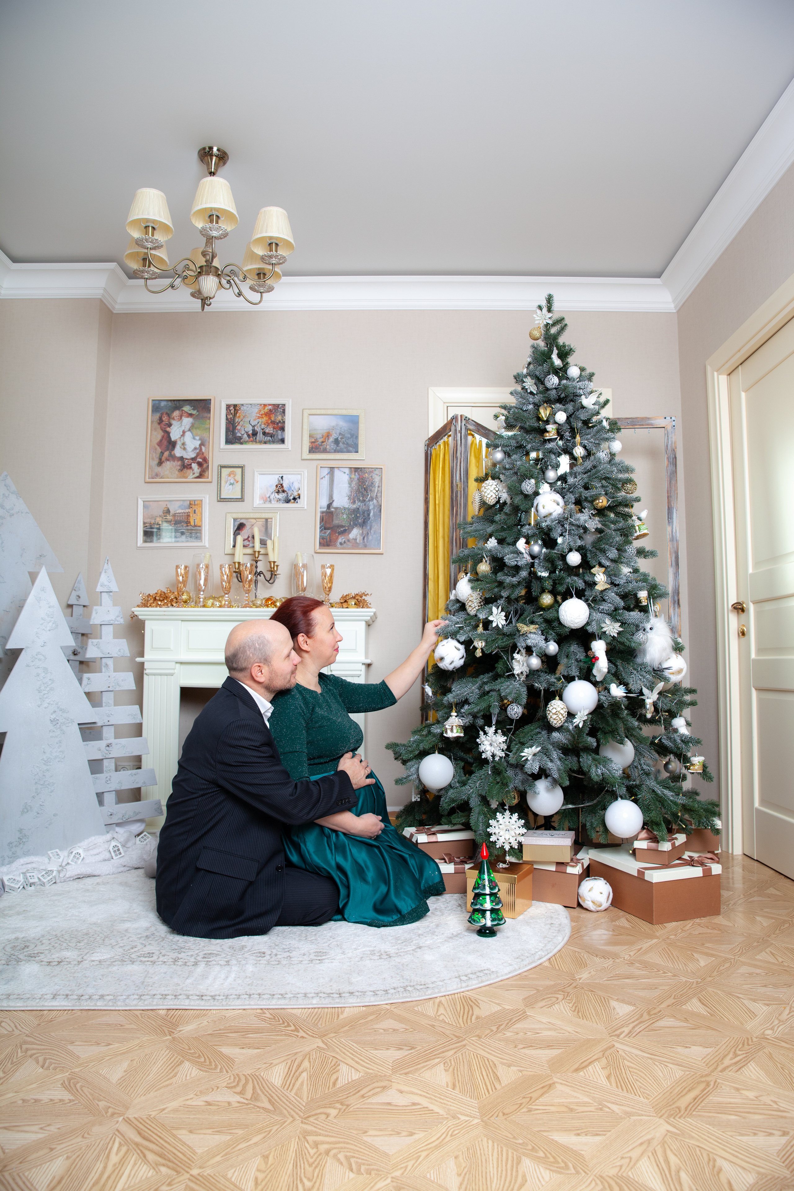 Новогодняя фотосессия беременности для Екатерины. Фотограф в Железнодорожном и Балашихе