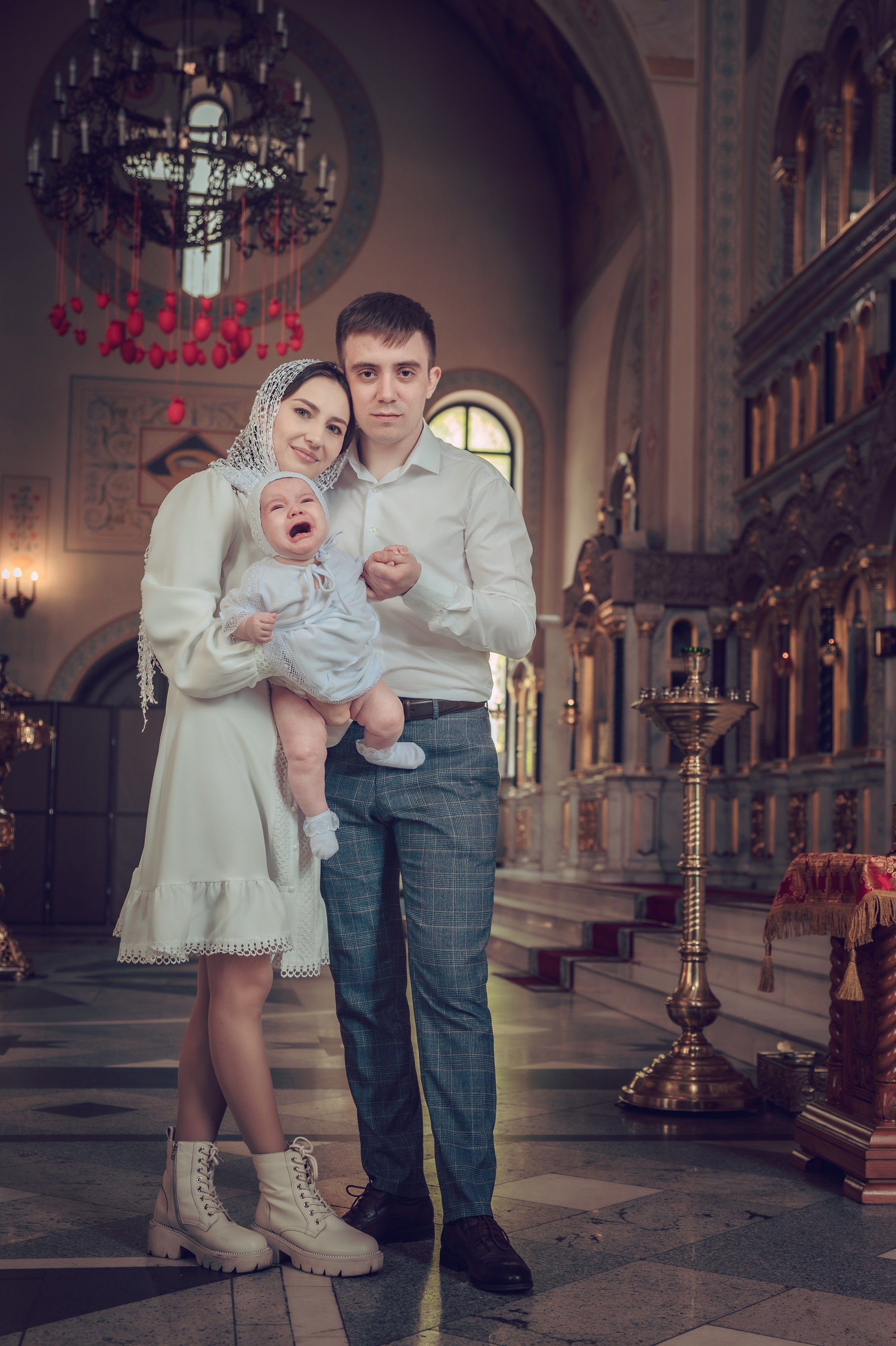 Крещение Ксении Храм Богоявления Господня г. Химки. Семейный фотограф Руслан Каримов Одинцово Москва