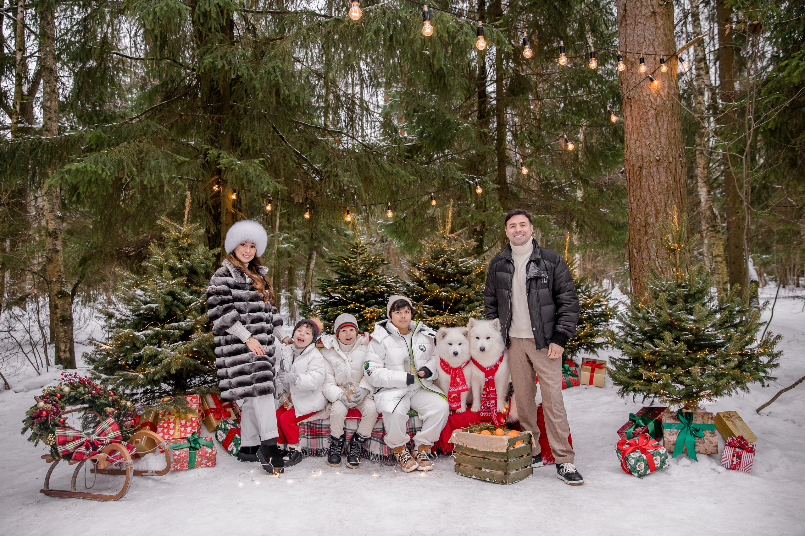 Новогодние фотосессии — уличные локации. Семейный и детский фотограф в Москве Вера Ускова