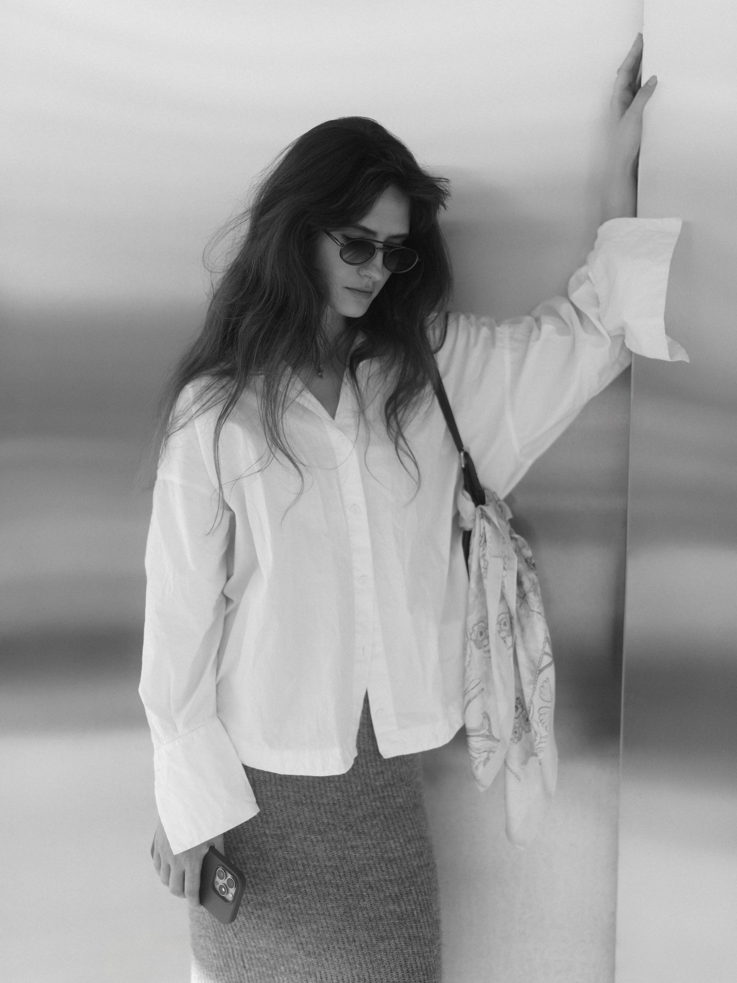 A women's photoshoot in the center of Kazan