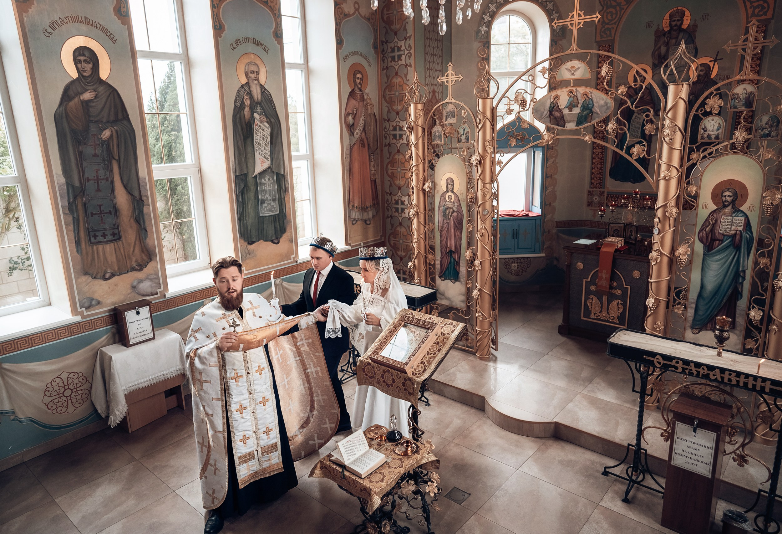 Венчание в храме ап.Андрея Первозванного Севастополь. Церковный фотограф Севастополь